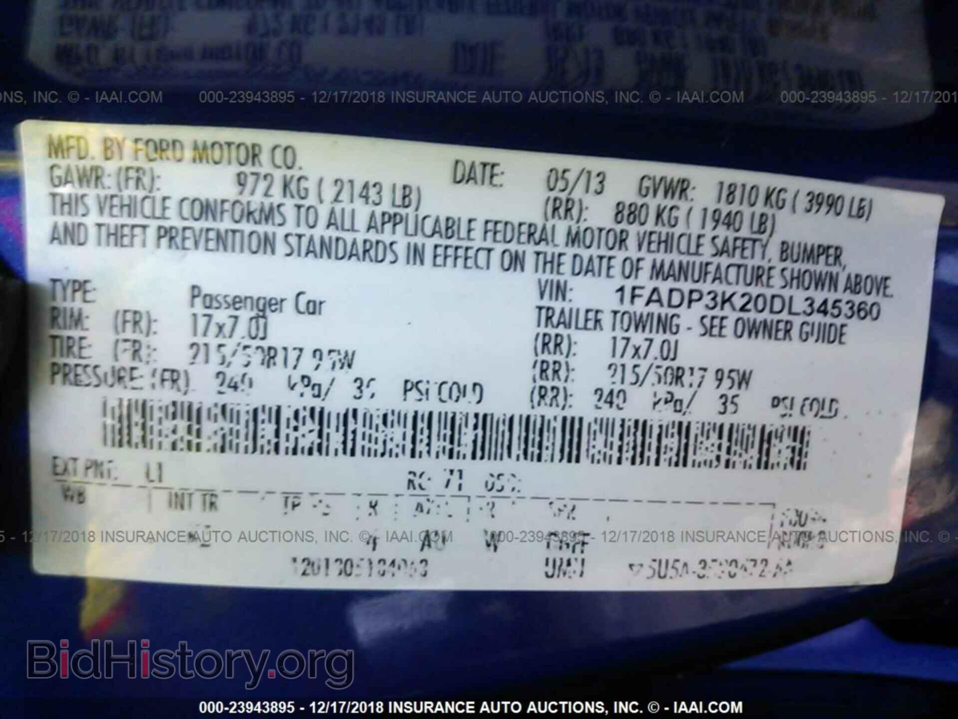 2013 FORD FOCUS - VIN: 1FADP3K20DL345360 - Photo 9