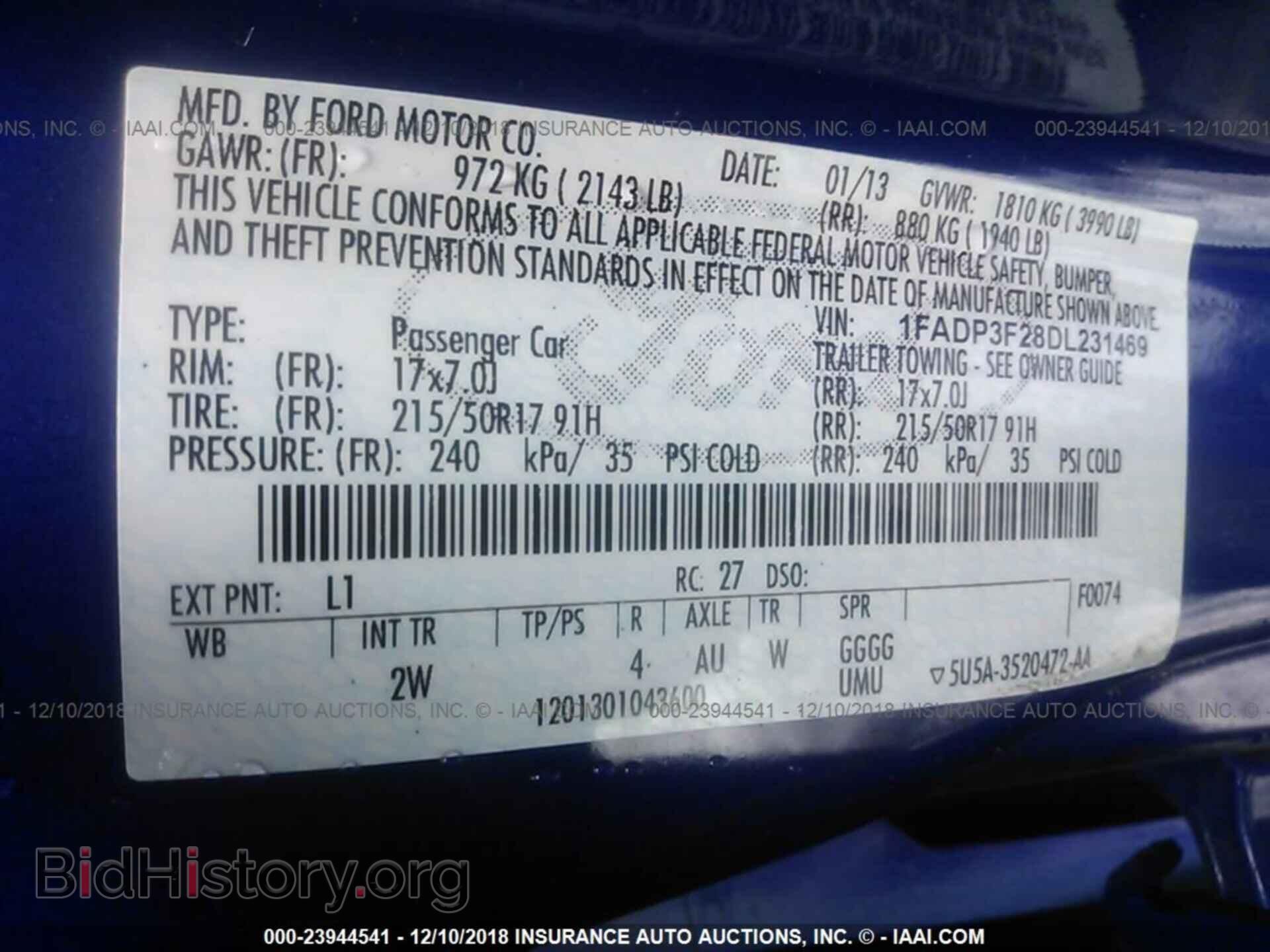 2013 FORD FOCUS - VIN: 1FADP3F28DL231469 - Photo 9