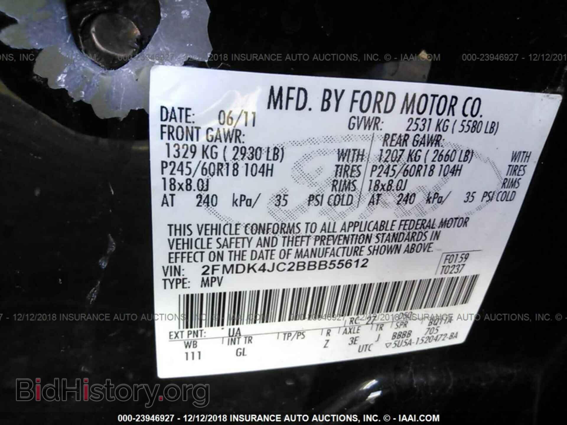 2011 FORD EDGE - VIN: 2FMDK4JC2BBB55612 - Photo 9