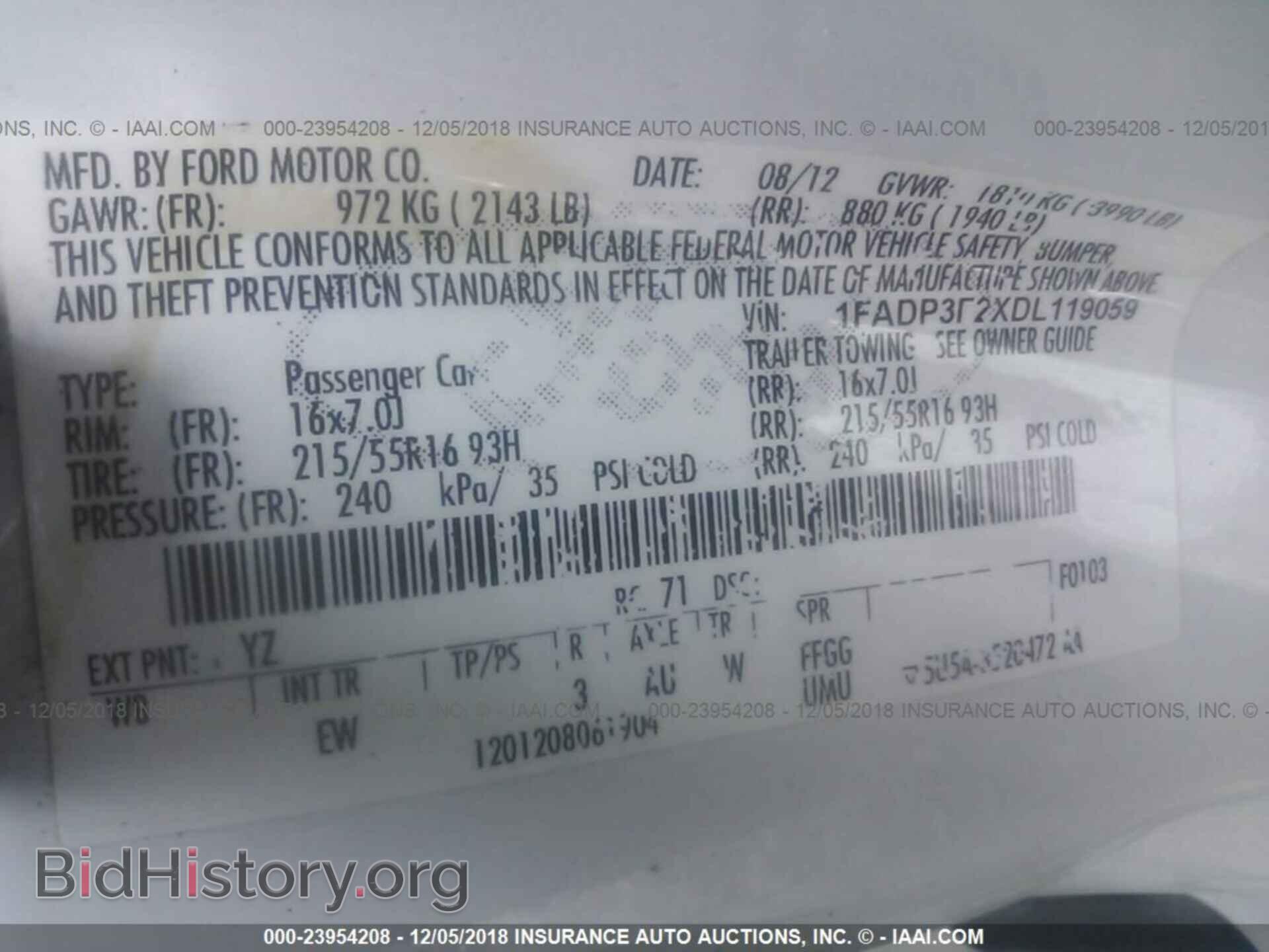 2013 FORD FOCUS - VIN: 1FADP3F2XDL119059 - Photo 9