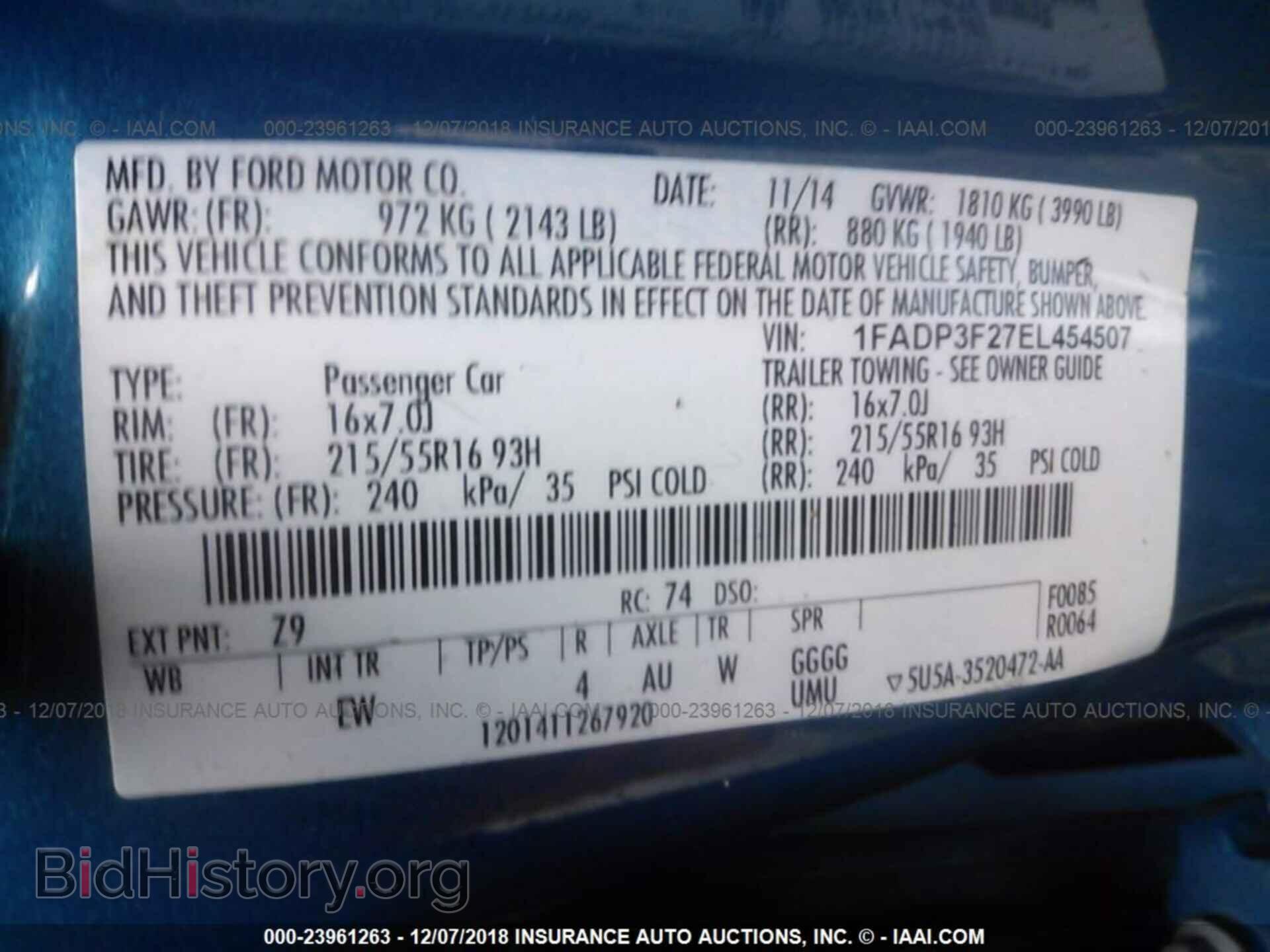 2014 FORD FOCUS - VIN: 1FADP3F27EL454507 - Photo 9