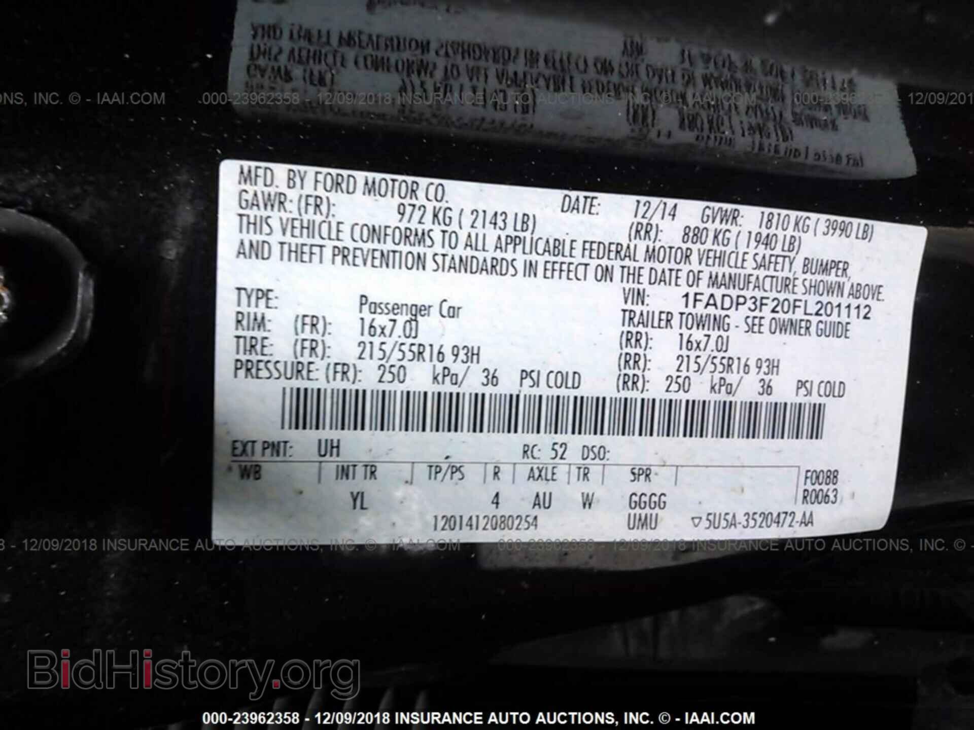 2015 FORD FOCUS - VIN: 1FADP3F20FL201112 - Photo 9