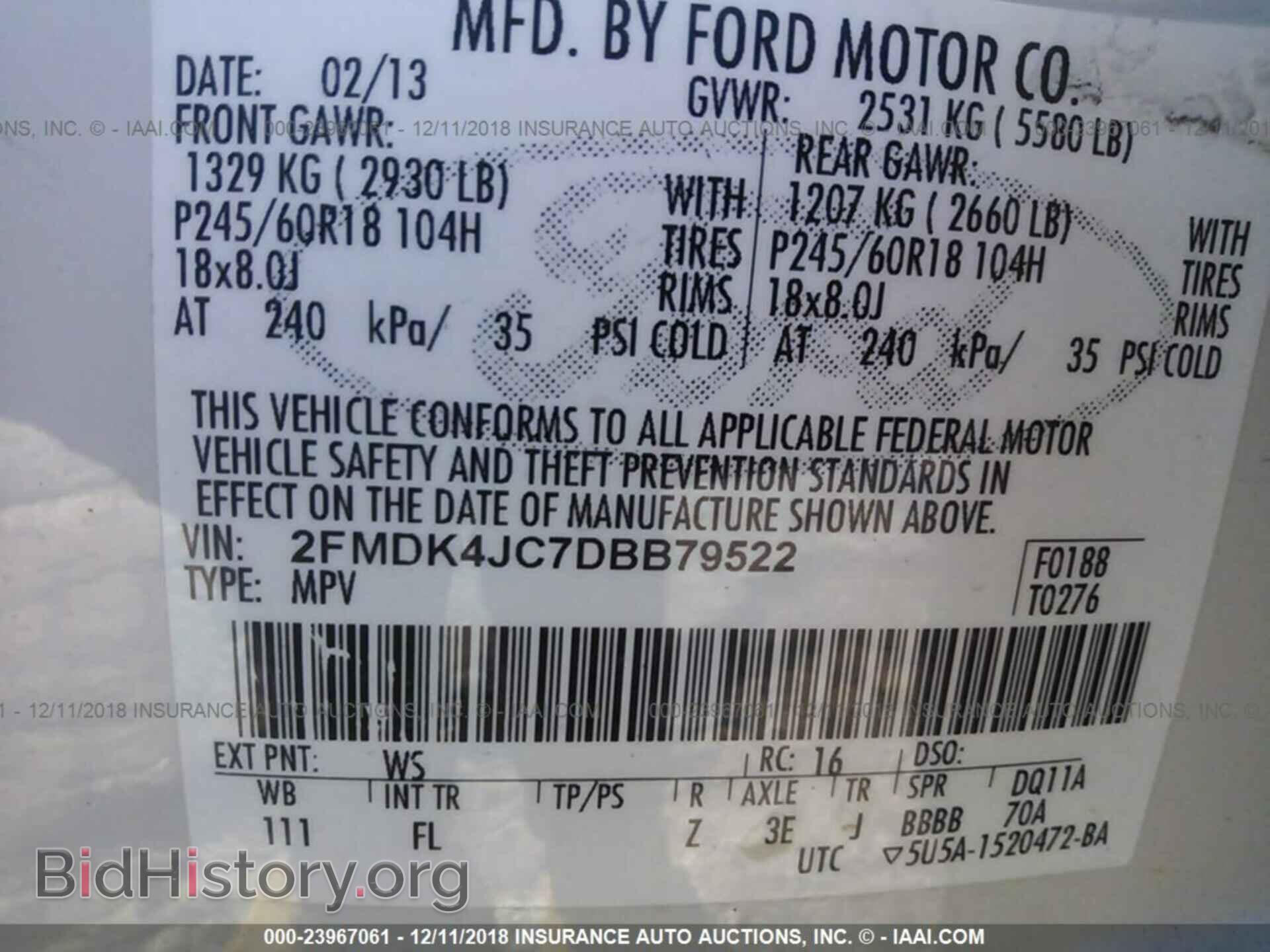 2013 Ford Edge - VIN: 2FMDK4JC7DBB79522 - Photo 9