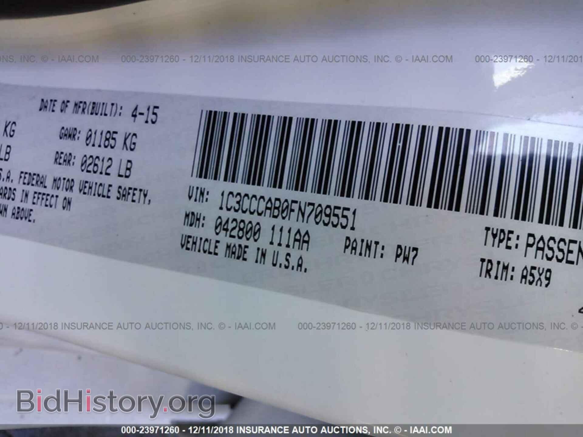 2015 CHRYSLER 200 - VIN: 1C3CCCAB0FN709551 - Фото 9