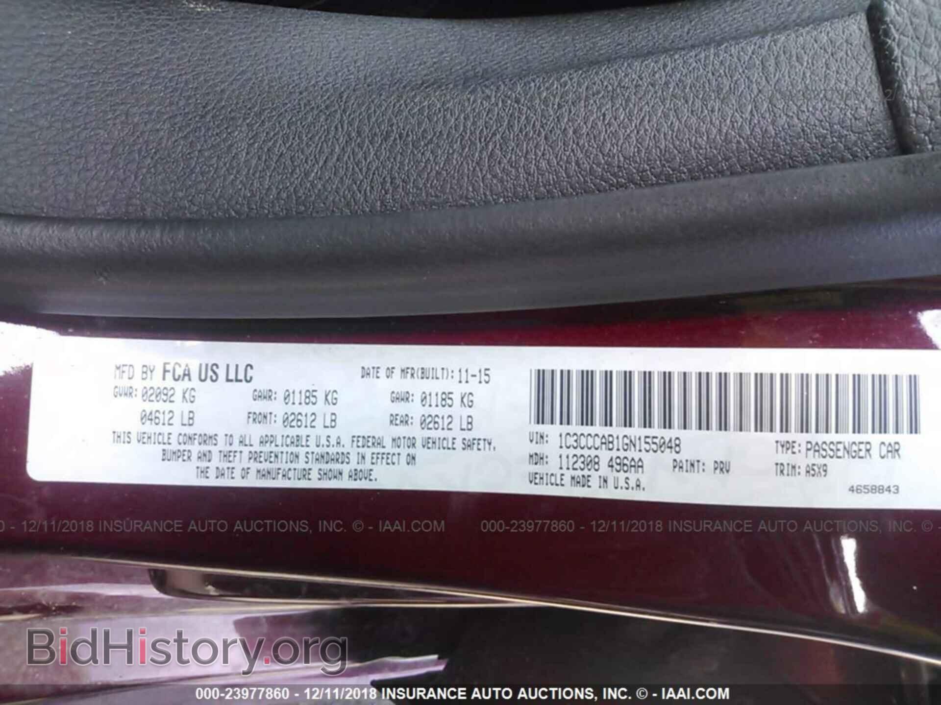 2016 CHRYSLER 200 - VIN: 1C3CCCAB1GN155048 - Photo 9