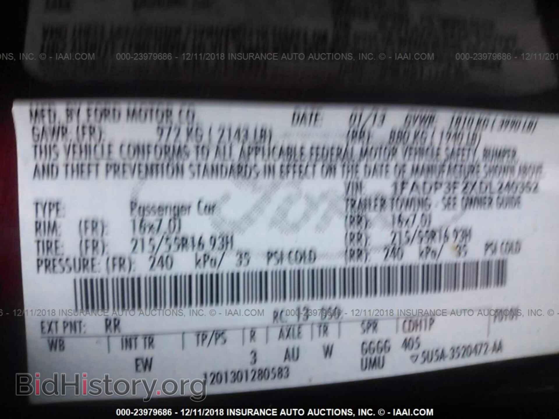 2013 FORD FOCUS - VIN: 1FADP3F2XDL240352 - Photo 9