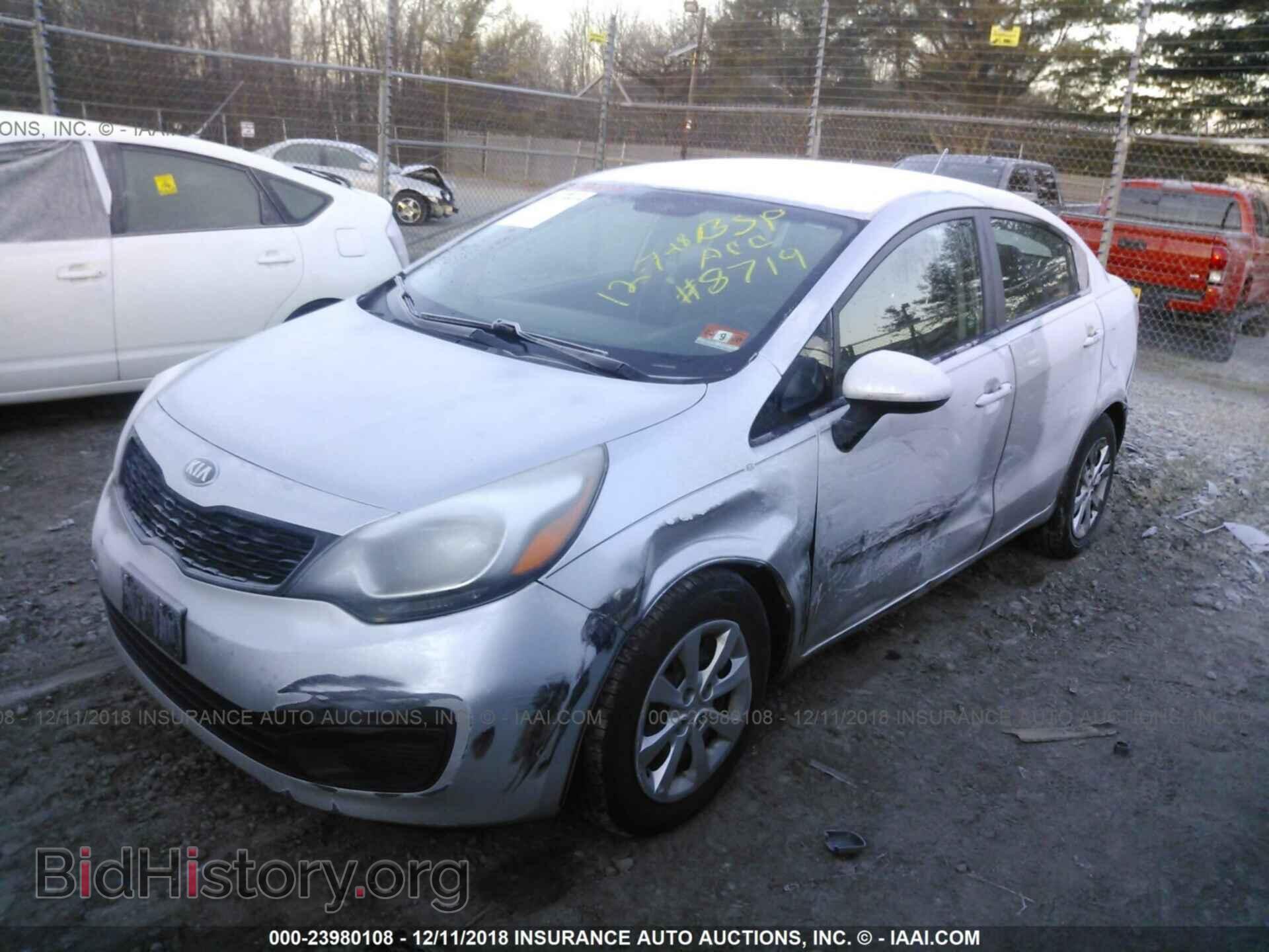 2013 KIA RIO - VIN: KNADM4A32D6294345 - Фото 2