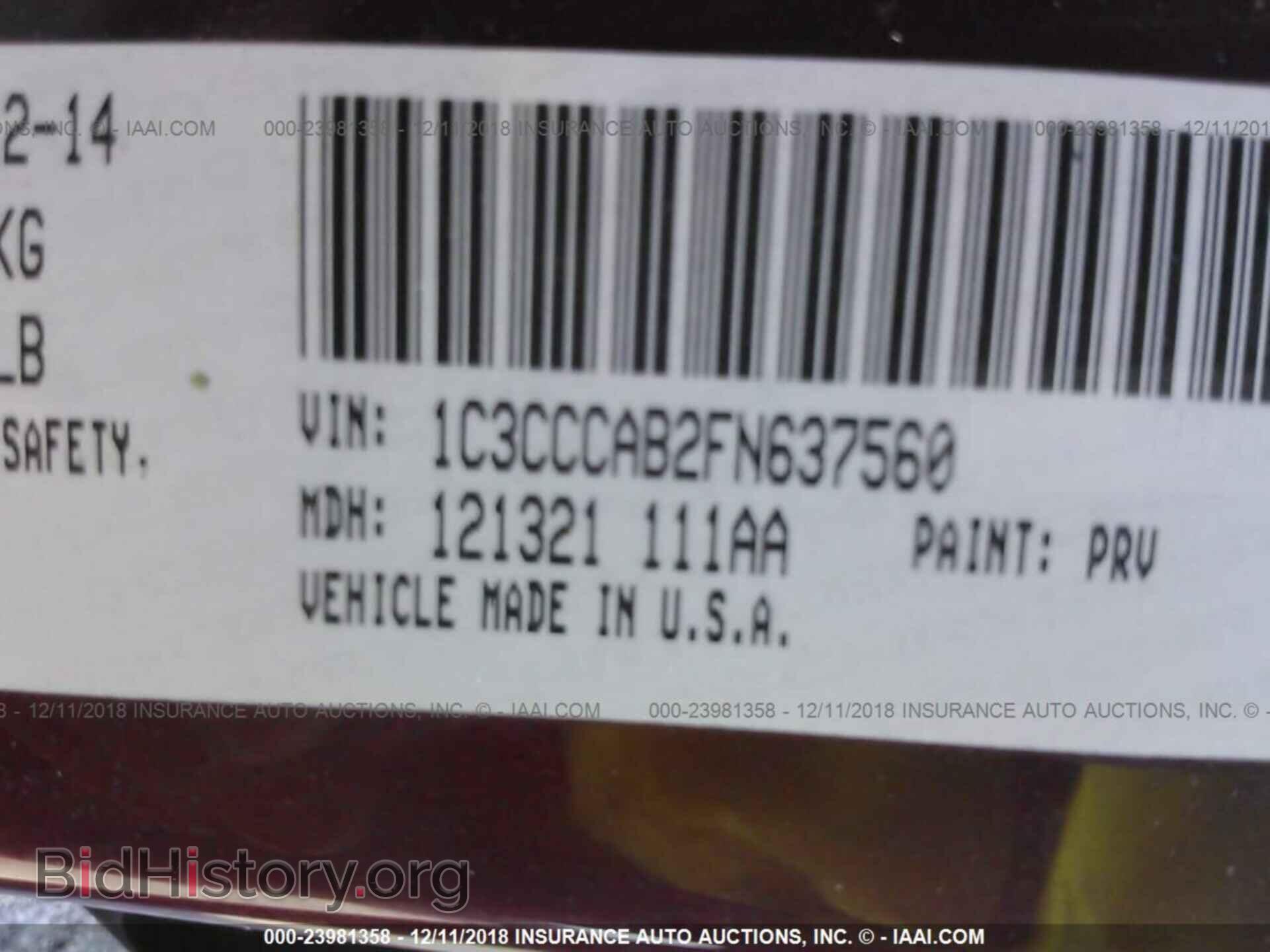 2015 CHRYSLER 200 - VIN: 1C3CCCAB2FN637560 - Photo 9