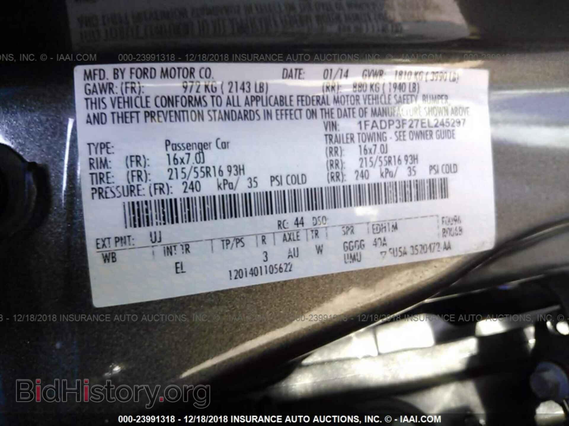 2014 FORD FOCUS - VIN: 1FADP3F27EL245297 - Photo 9