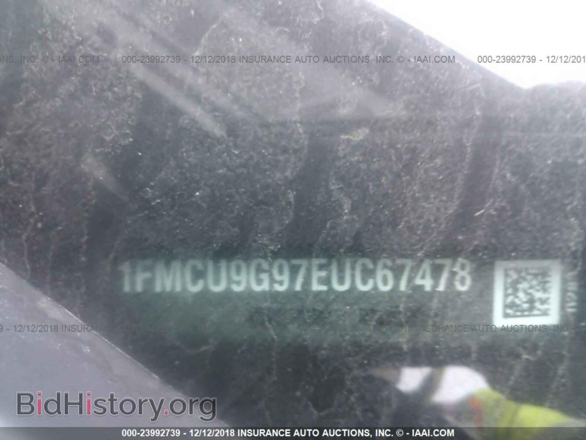 2014 FORD ESCAPE - VIN: 1FMCU9G97EUC67478 - Фото 9