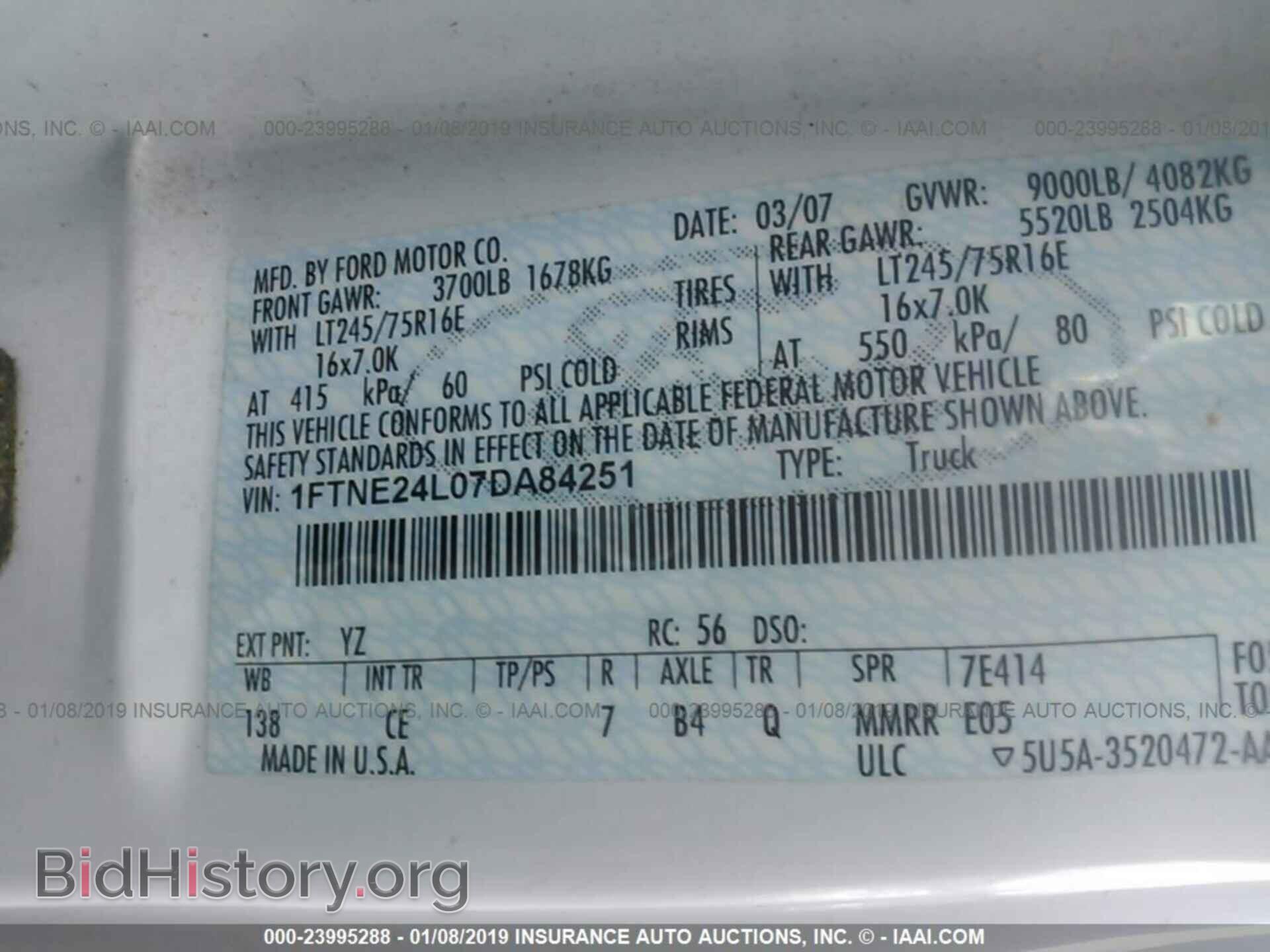 2007 FORD ECONOLINE - VIN: 1FTNE24L07DA84251 - Photo 9