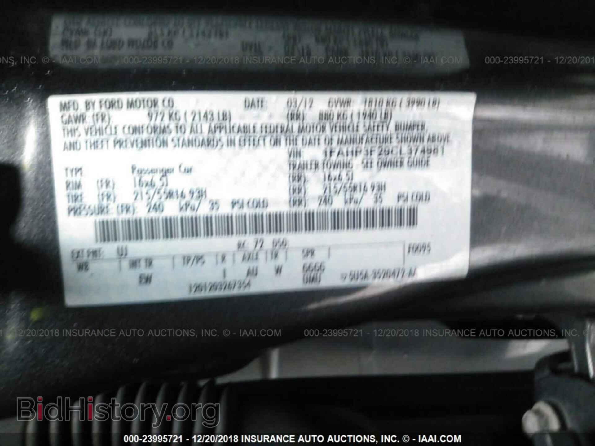 2012 FORD FOCUS - VIN: 1FAHP3F29CL374981 - Photo 9