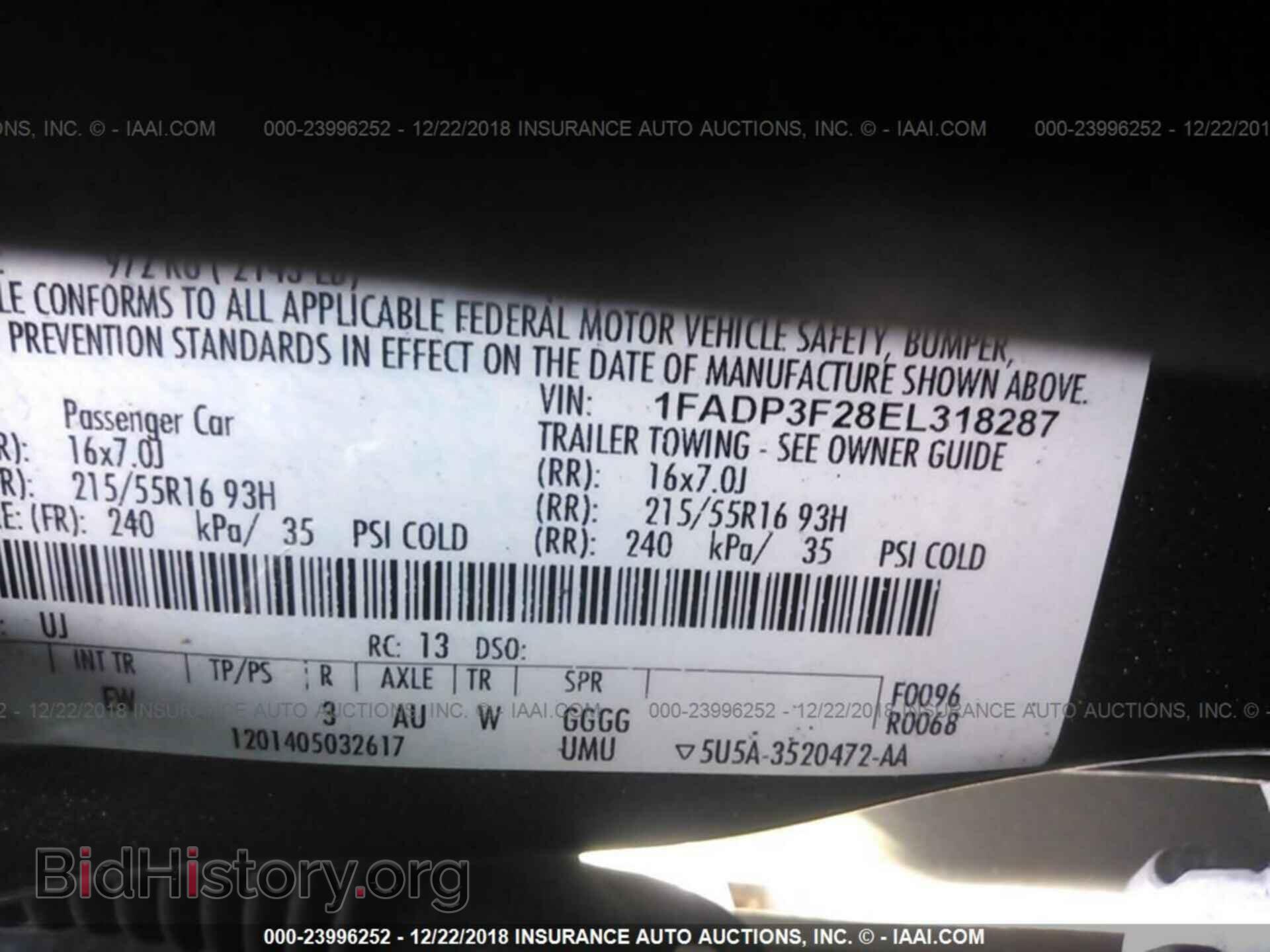 2014 FORD FOCUS - VIN: 1FADP3F28EL318287 - Photo 9