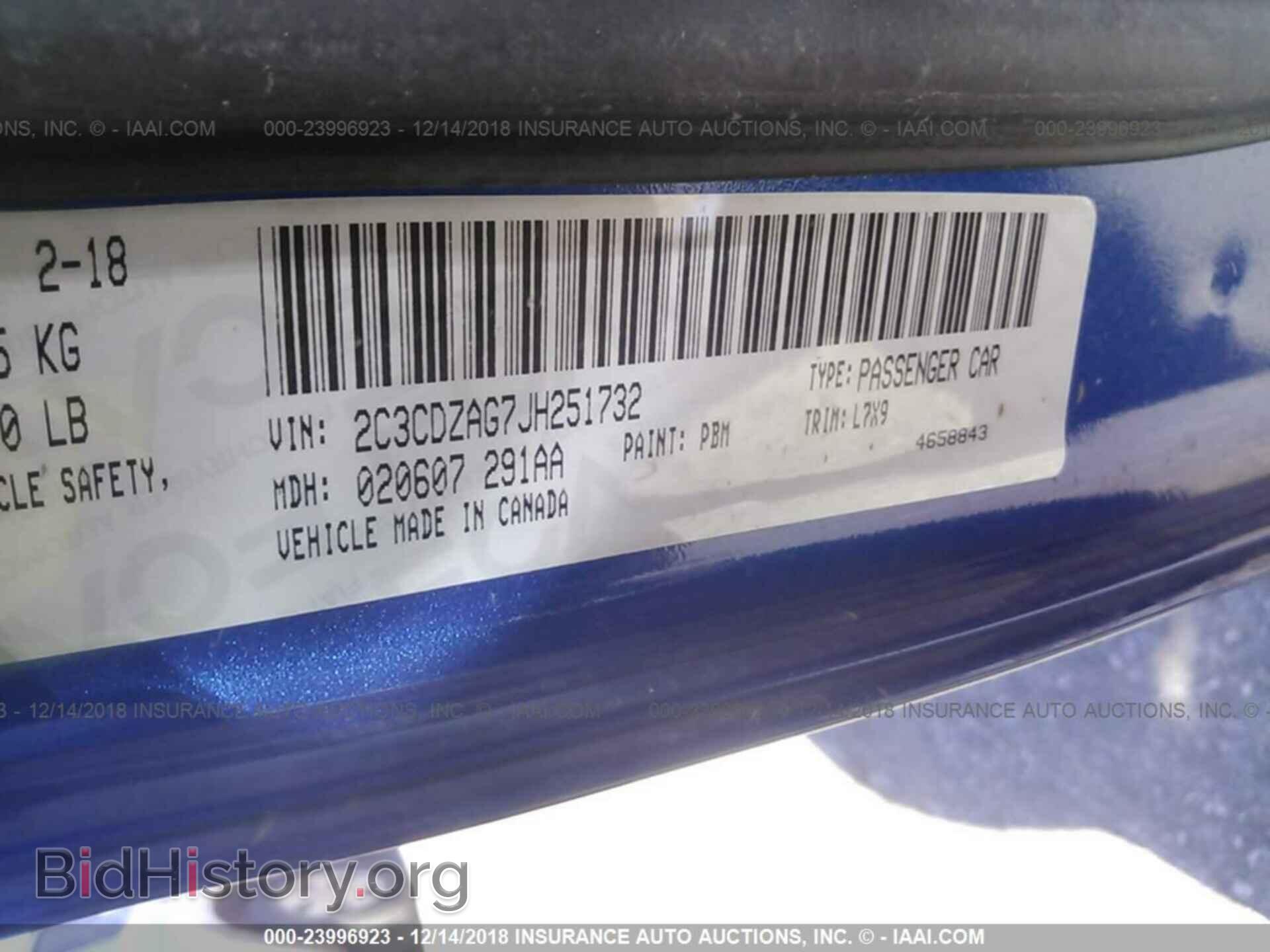 2018 DODGE CHALLENGER - VIN: 2C3CDZAG7JH251732 - Фото 9