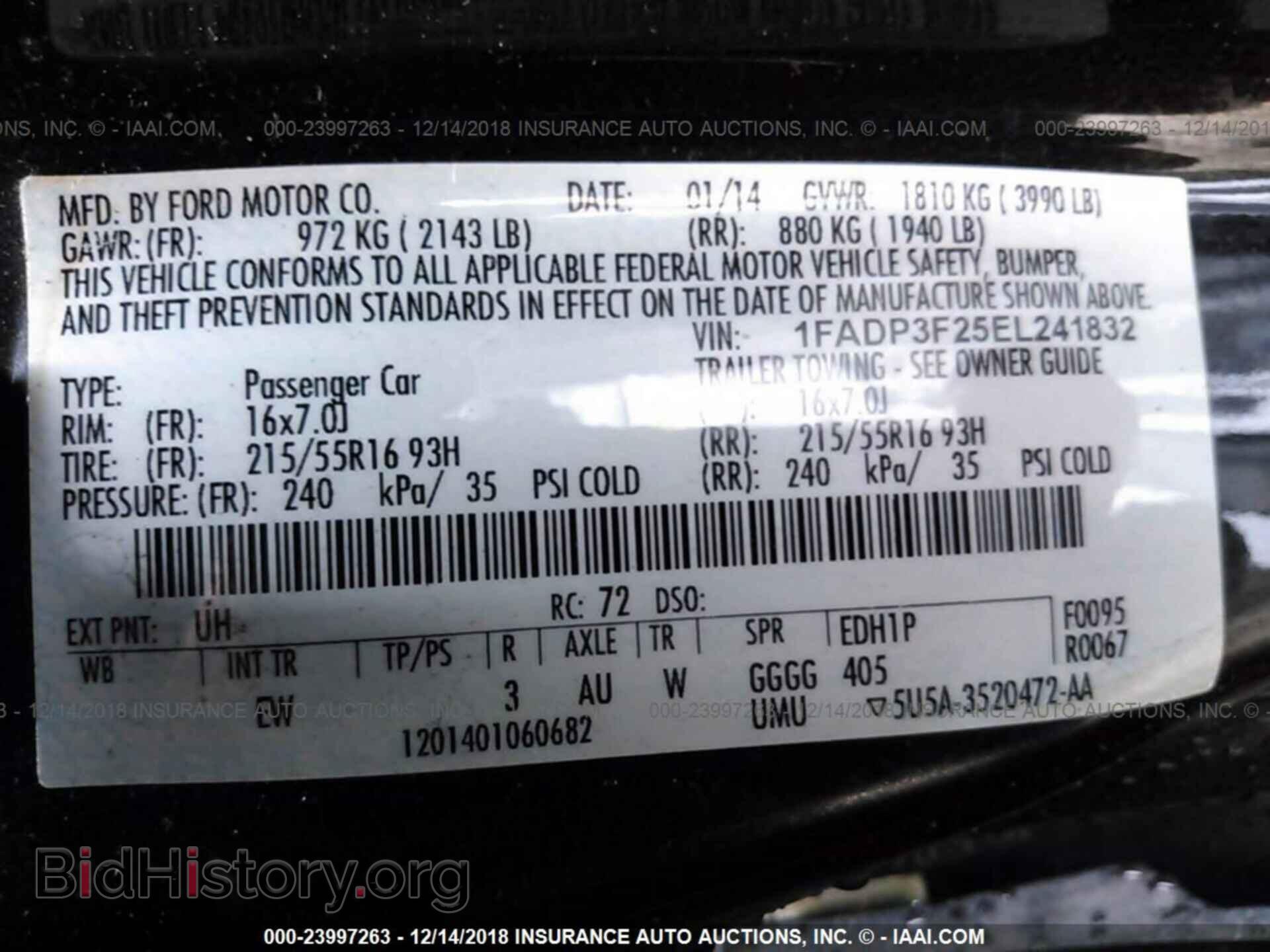 2014 FORD FOCUS - VIN: 1FADP3F25EL241832 - Photo 9