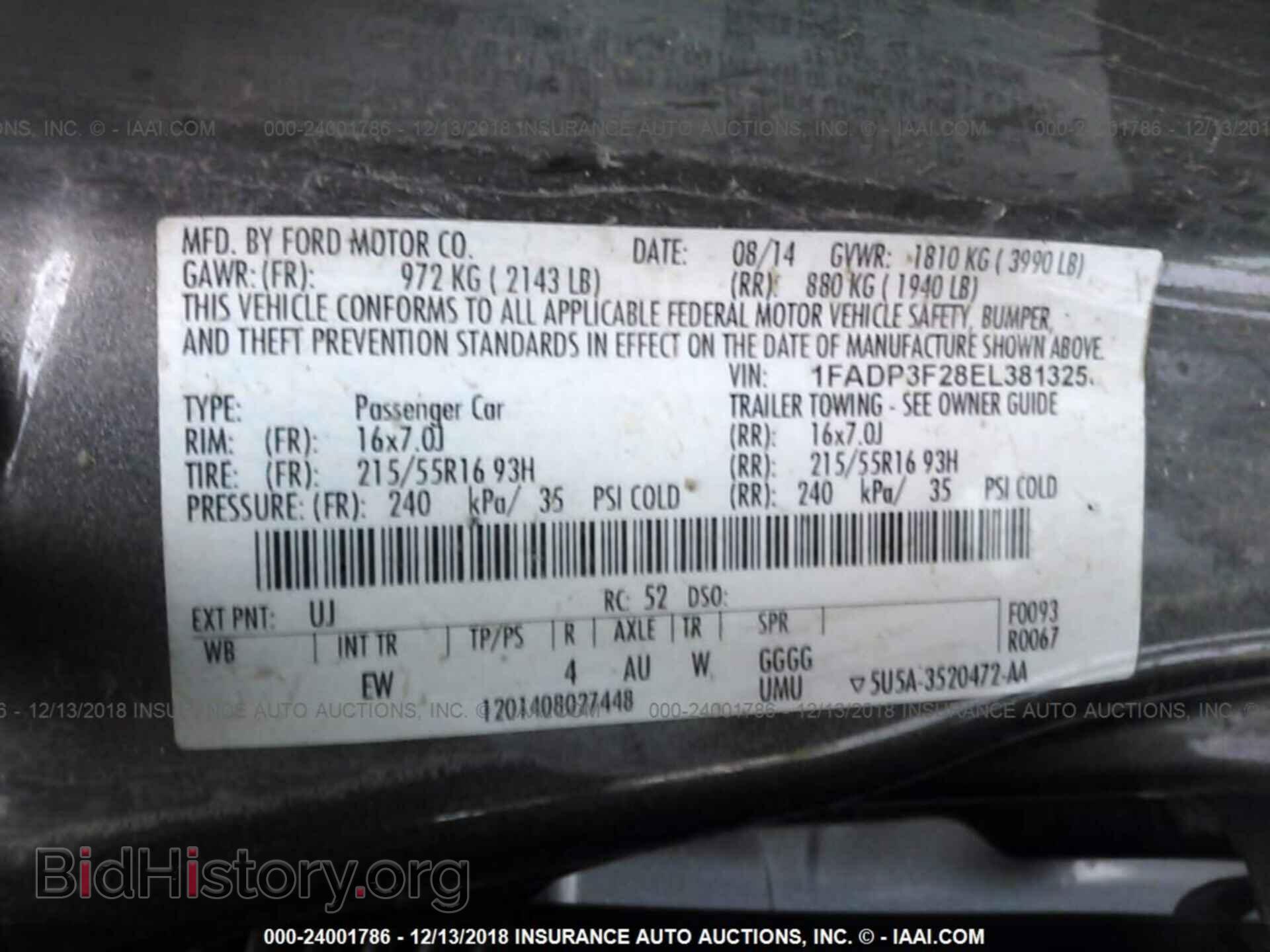 2014 FORD FOCUS - VIN: 1FADP3F28EL381325 - Photo 9