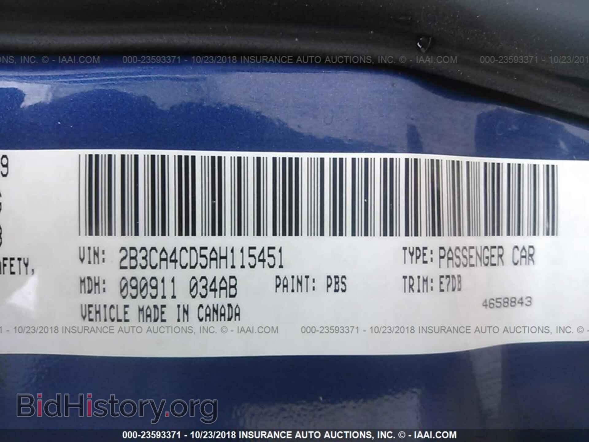 2010 DODGE CHARGER - VIN: 2B3CA4CD5AH115451 - Фото 9