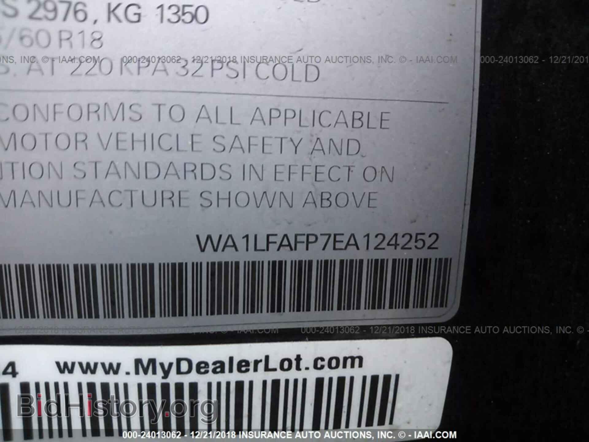 2014 AUDI Q5 - VIN: WA1LFAFP7EA124252 - Photo 9