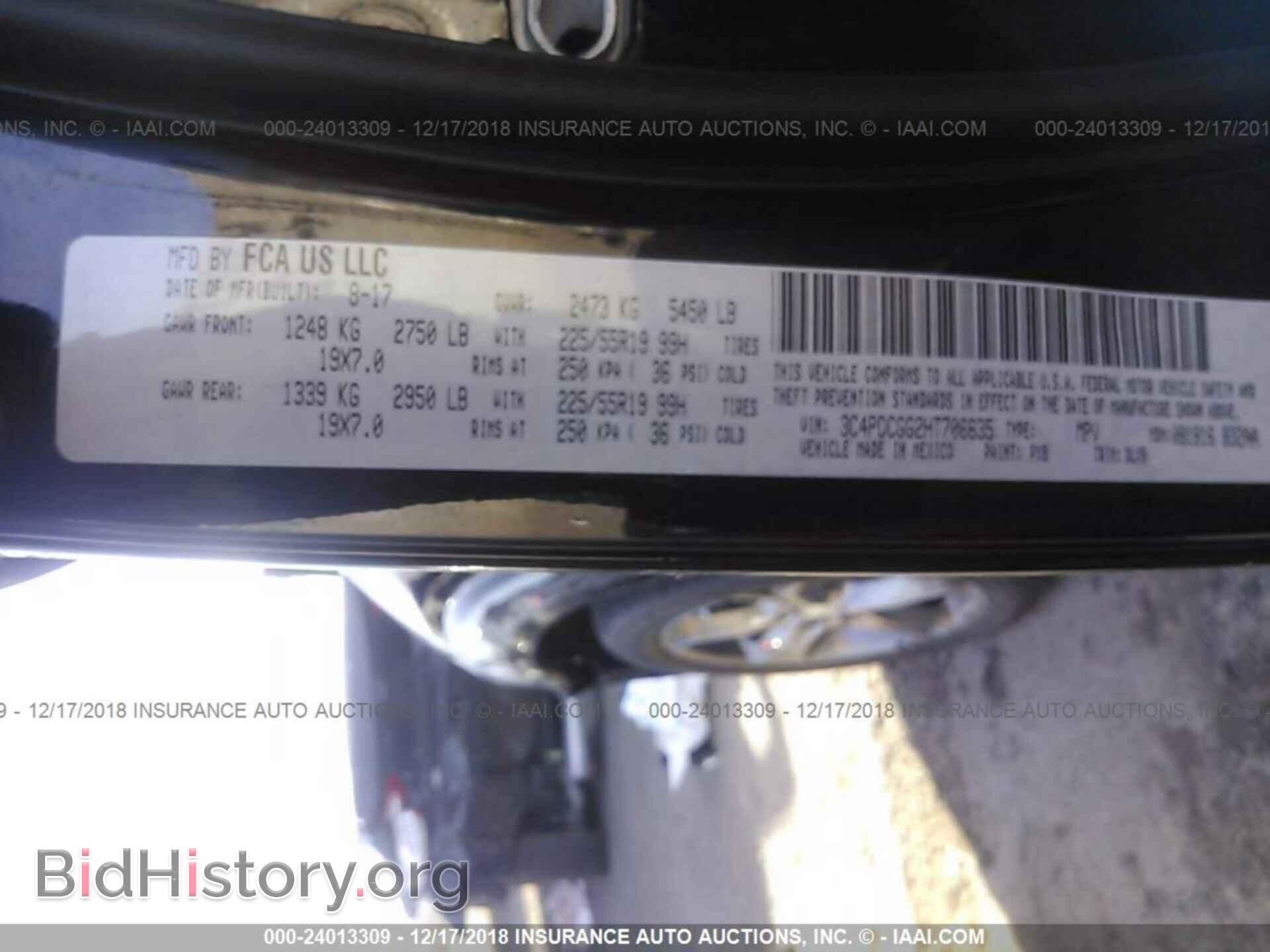 2017 DODGE JOURNEY - VIN: 3C4PDCGG2HT706635 - Фото 9