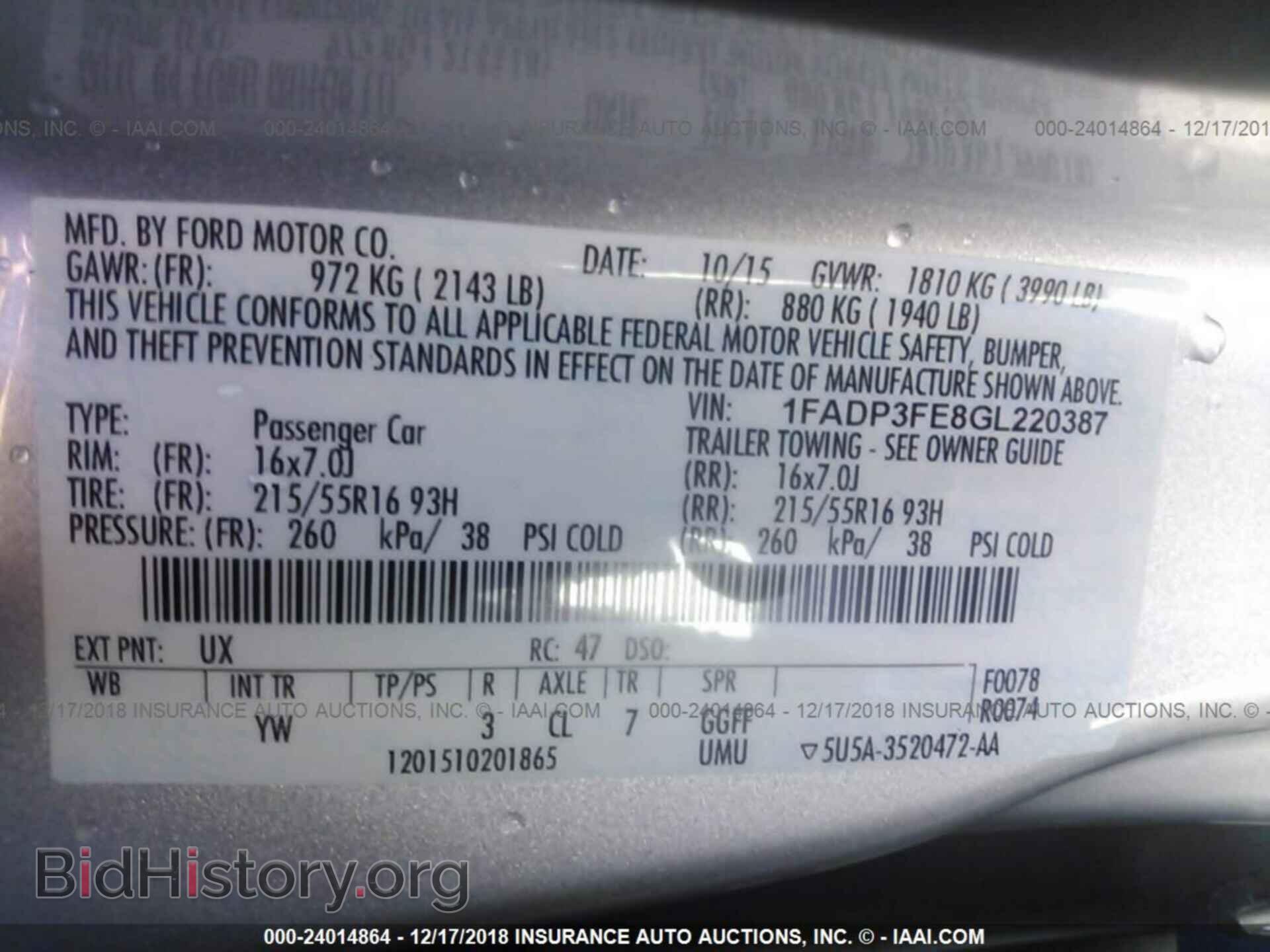 2016 FORD FOCUS - VIN: 1FADP3FE8GL220387 - Photo 9