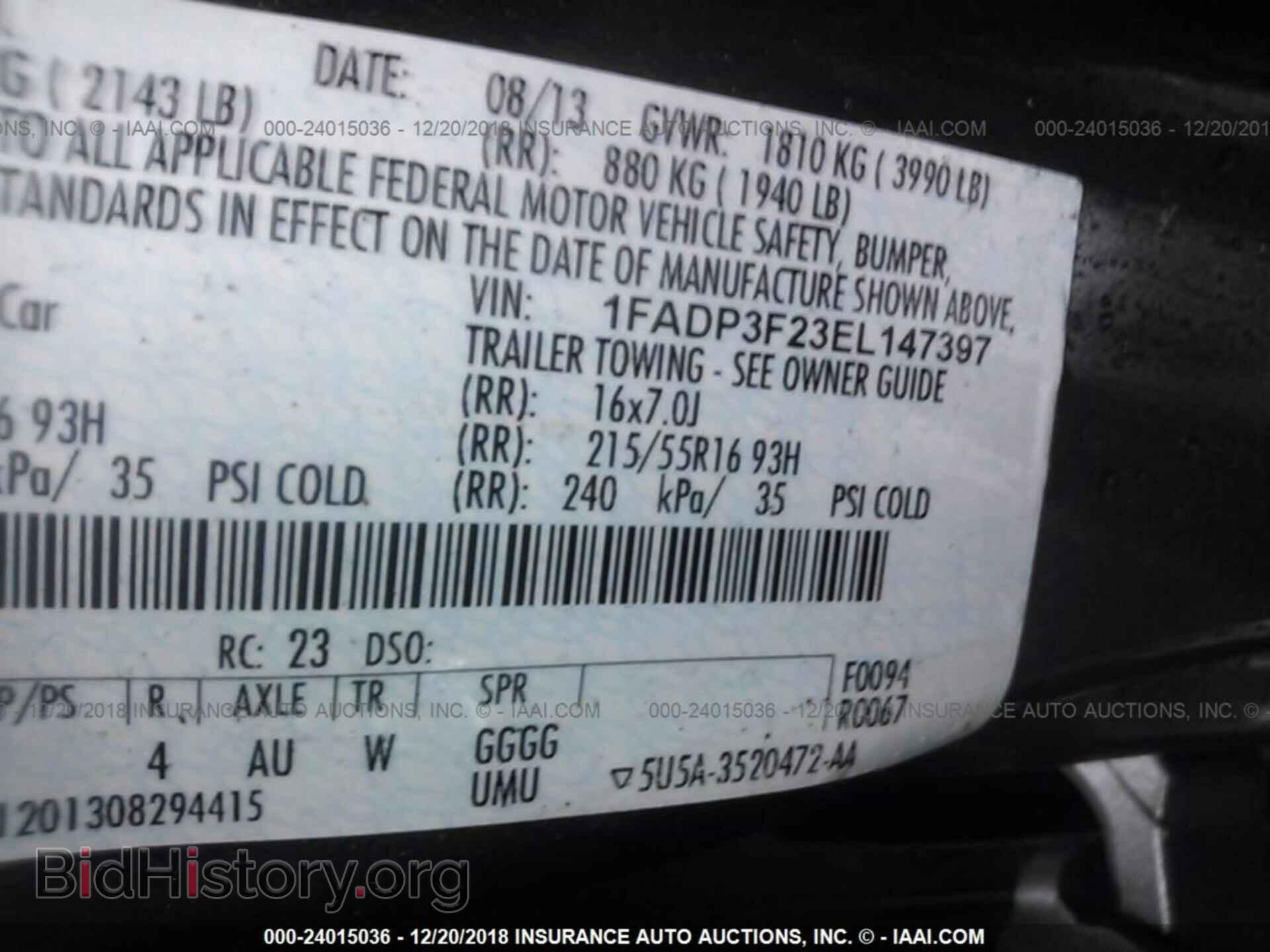 2014 FORD FOCUS - VIN: 1FADP3F23EL147397 - Photo 9