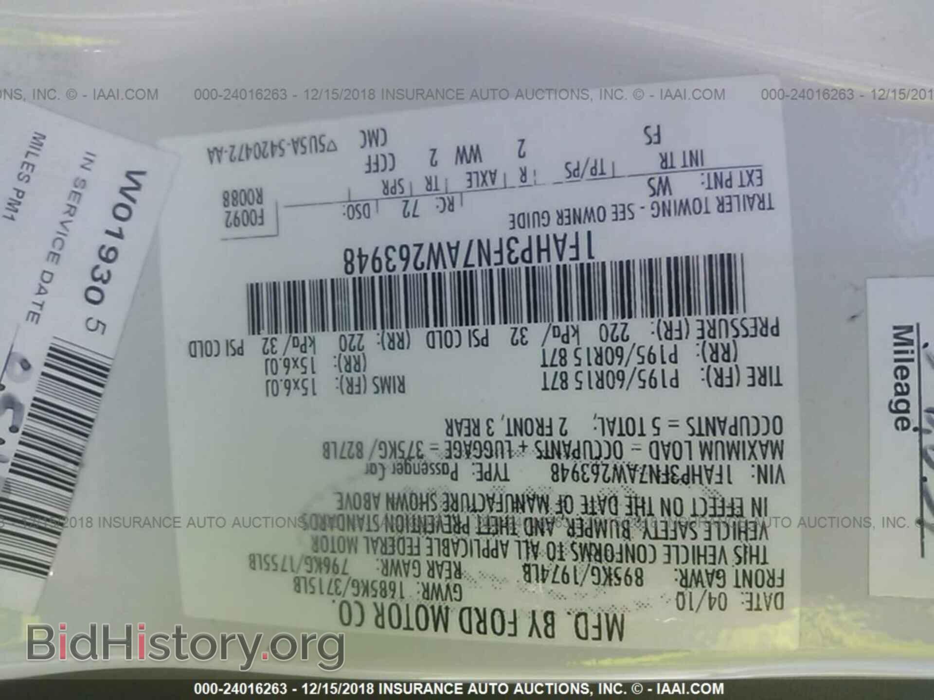 2010 FORD FOCUS - VIN: 1FAHP3FN7AW263948 - Photo 9