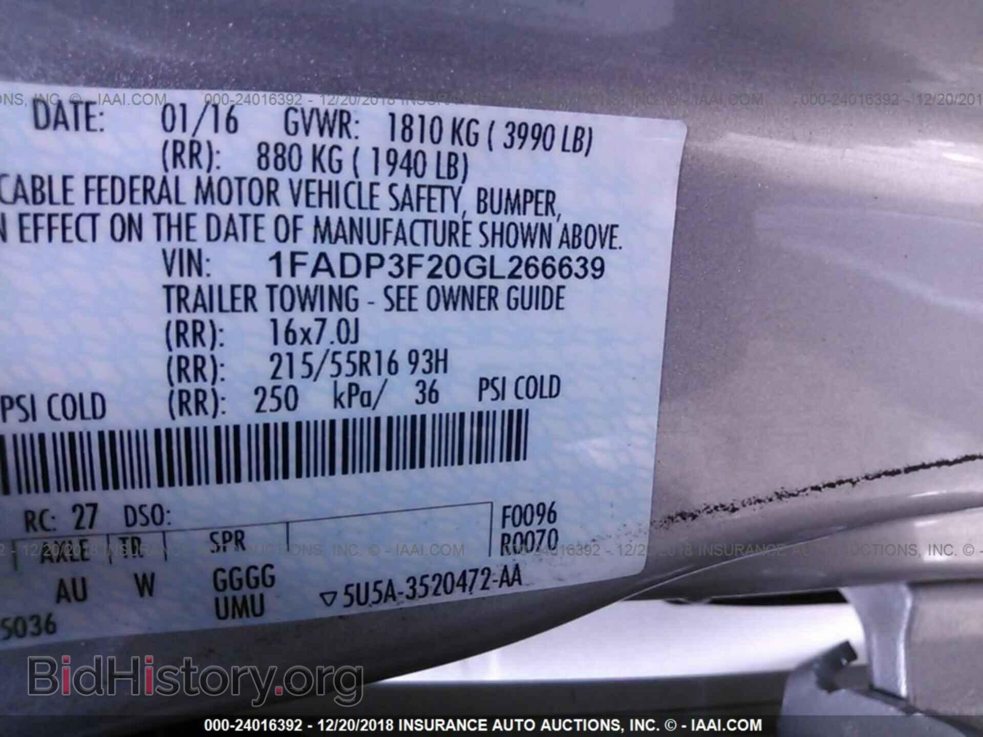 2016 FORD FOCUS - VIN: 1FADP3F20GL266639 - Photo 9