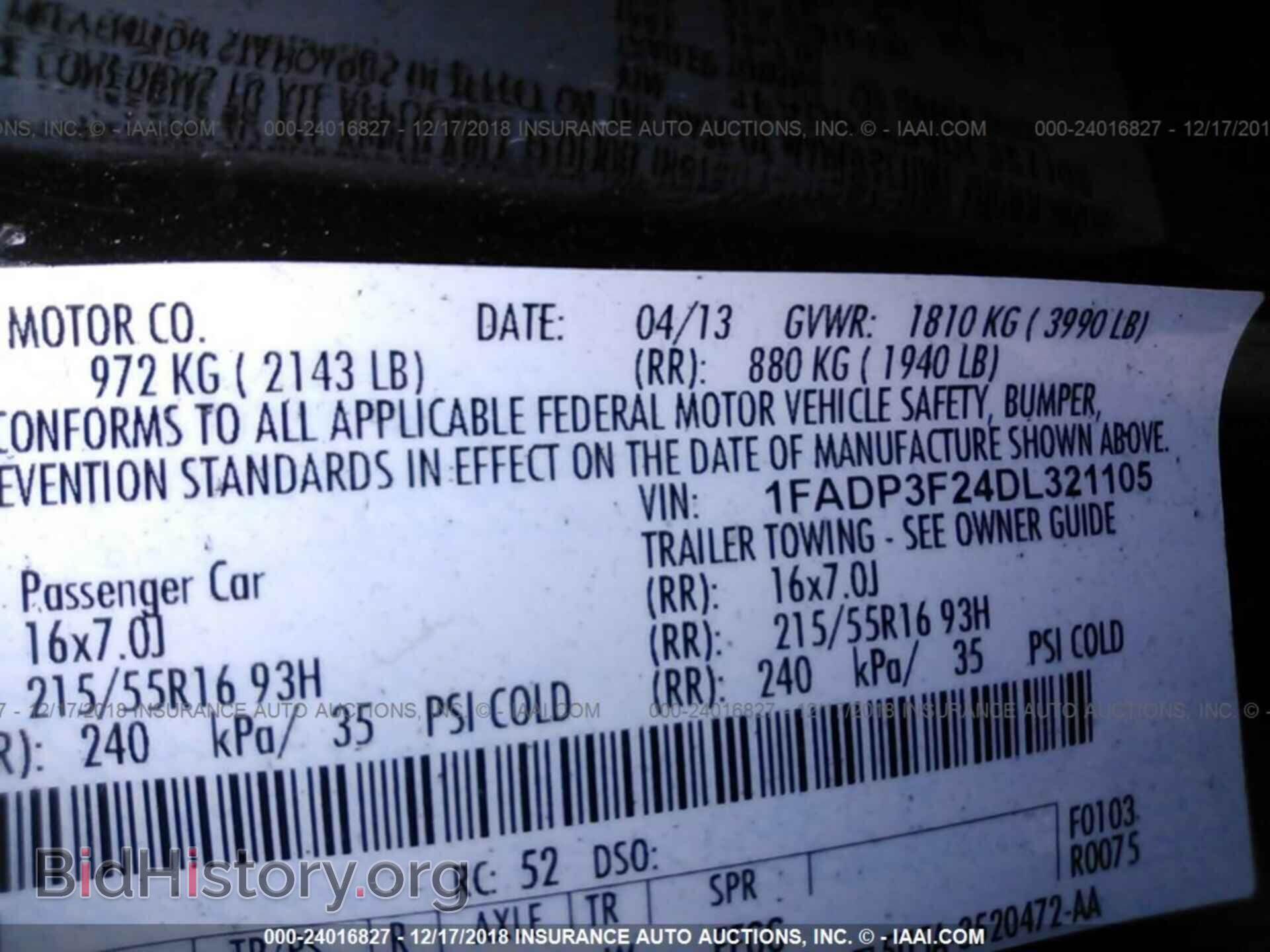 2013 FORD FOCUS - VIN: 1FADP3F24DL321105 - Photo 9