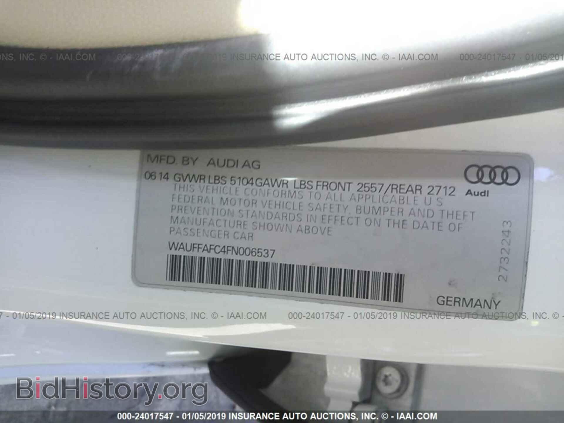 2015 AUDI A6 - VIN: WAUFFAFC4FN006537 - Photo 9