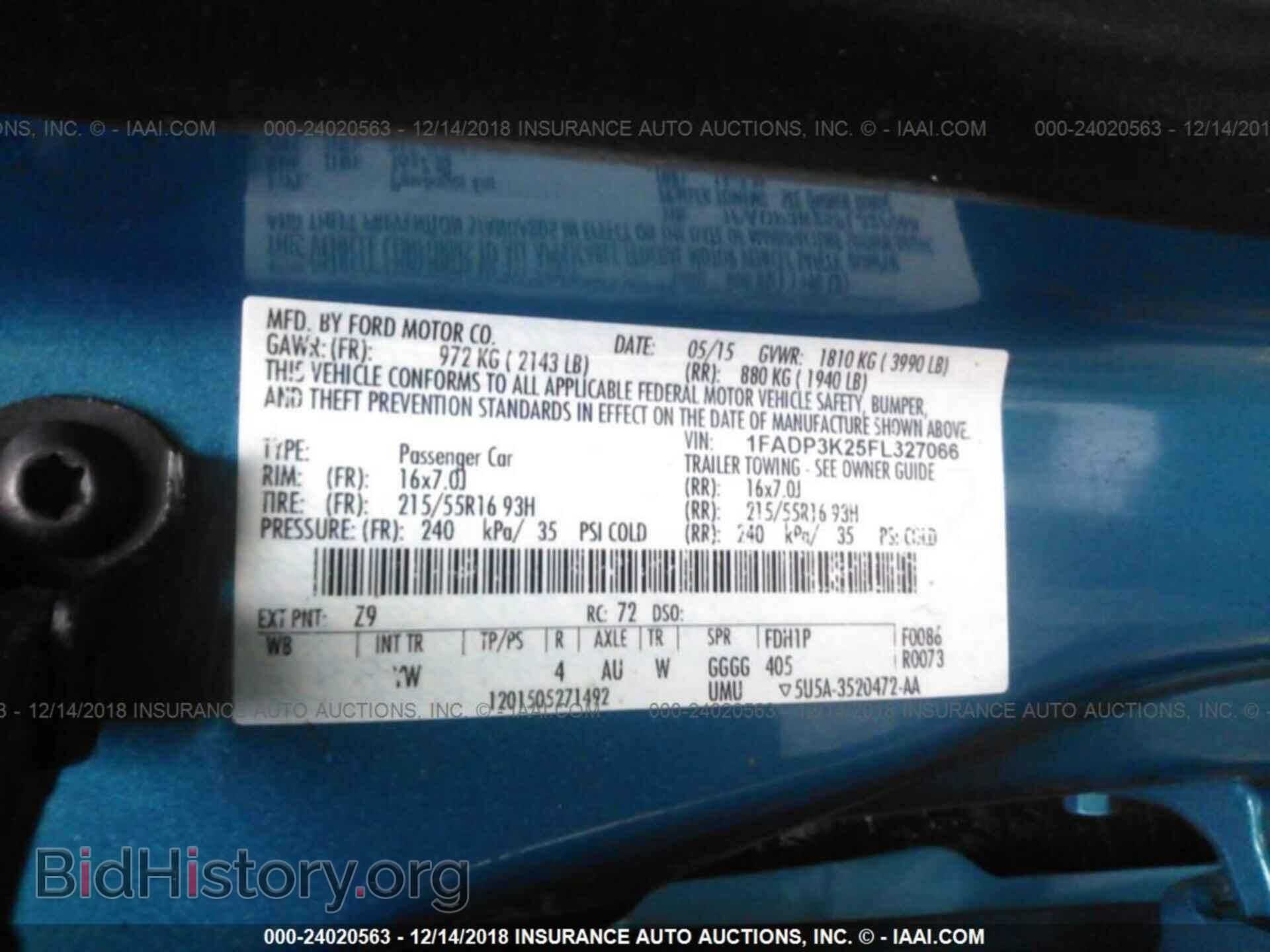 2015 FORD FOCUS - VIN: 1FADP3K25FL327066 - Photo 9