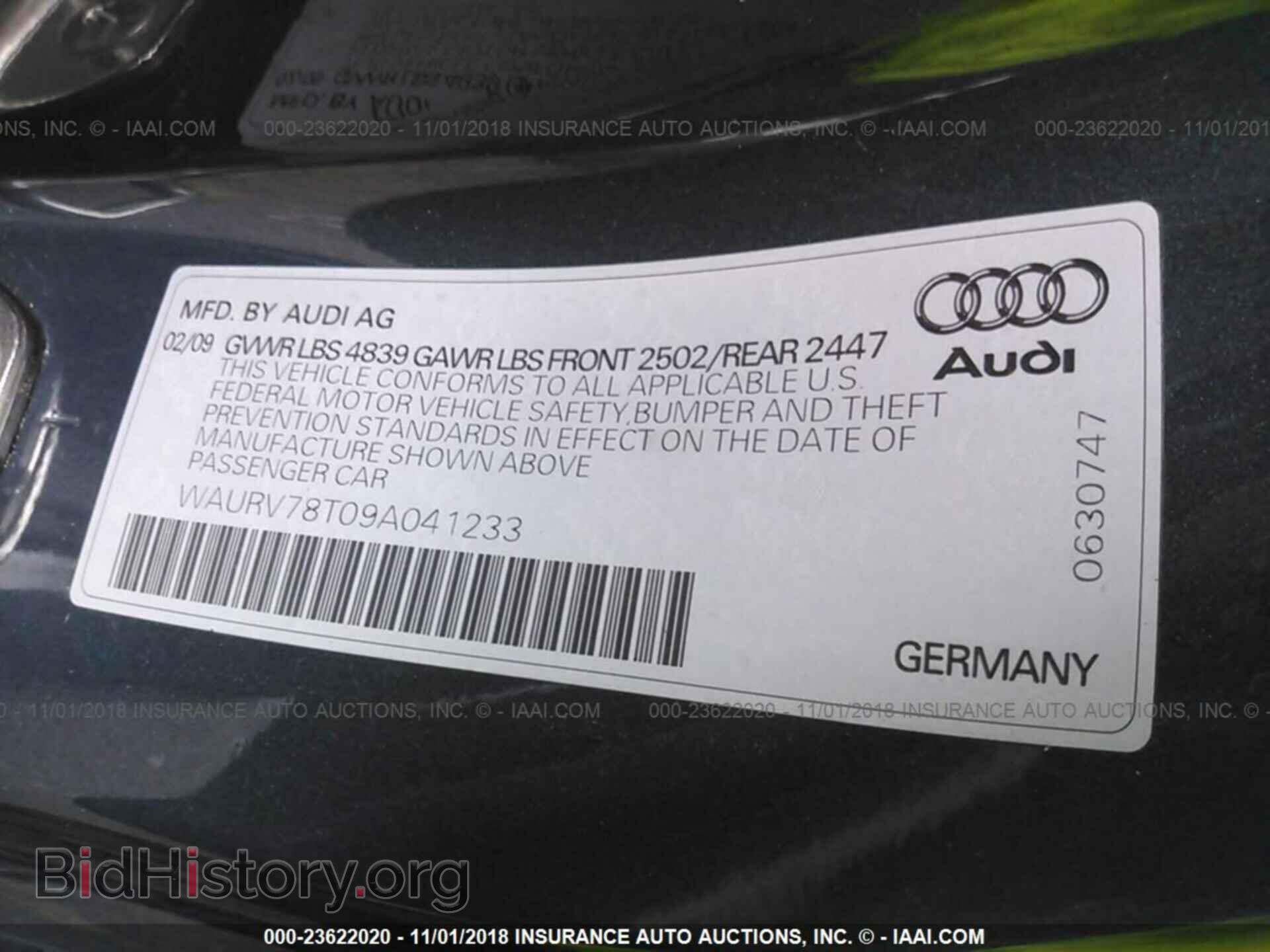 2009 AUDI S5 - VIN: WAURV78T09A041233 - Photo 9