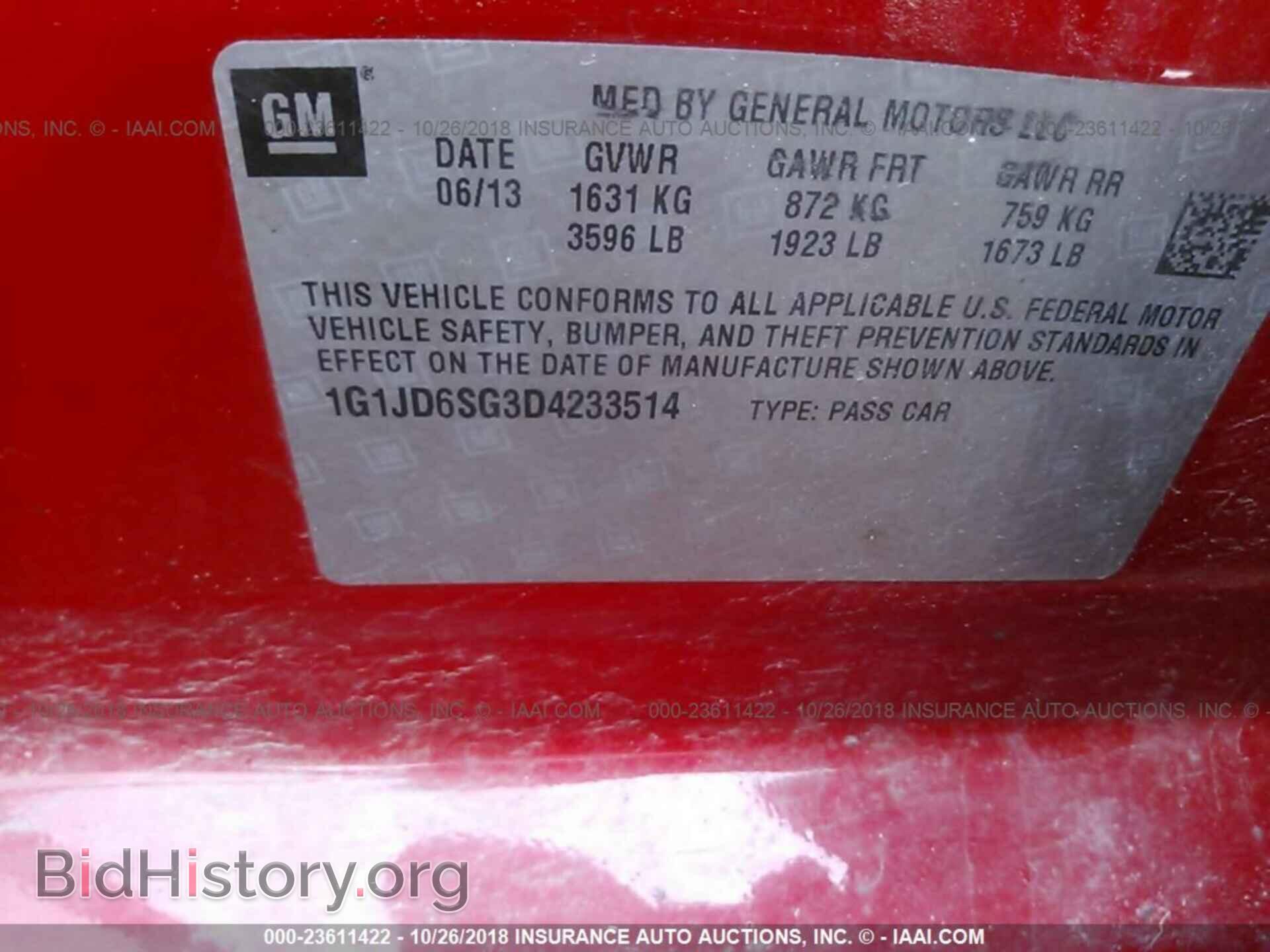 2013 CHEVROLET SONIC - VIN: 1G1JD6SG3D4233514 - Photo 9