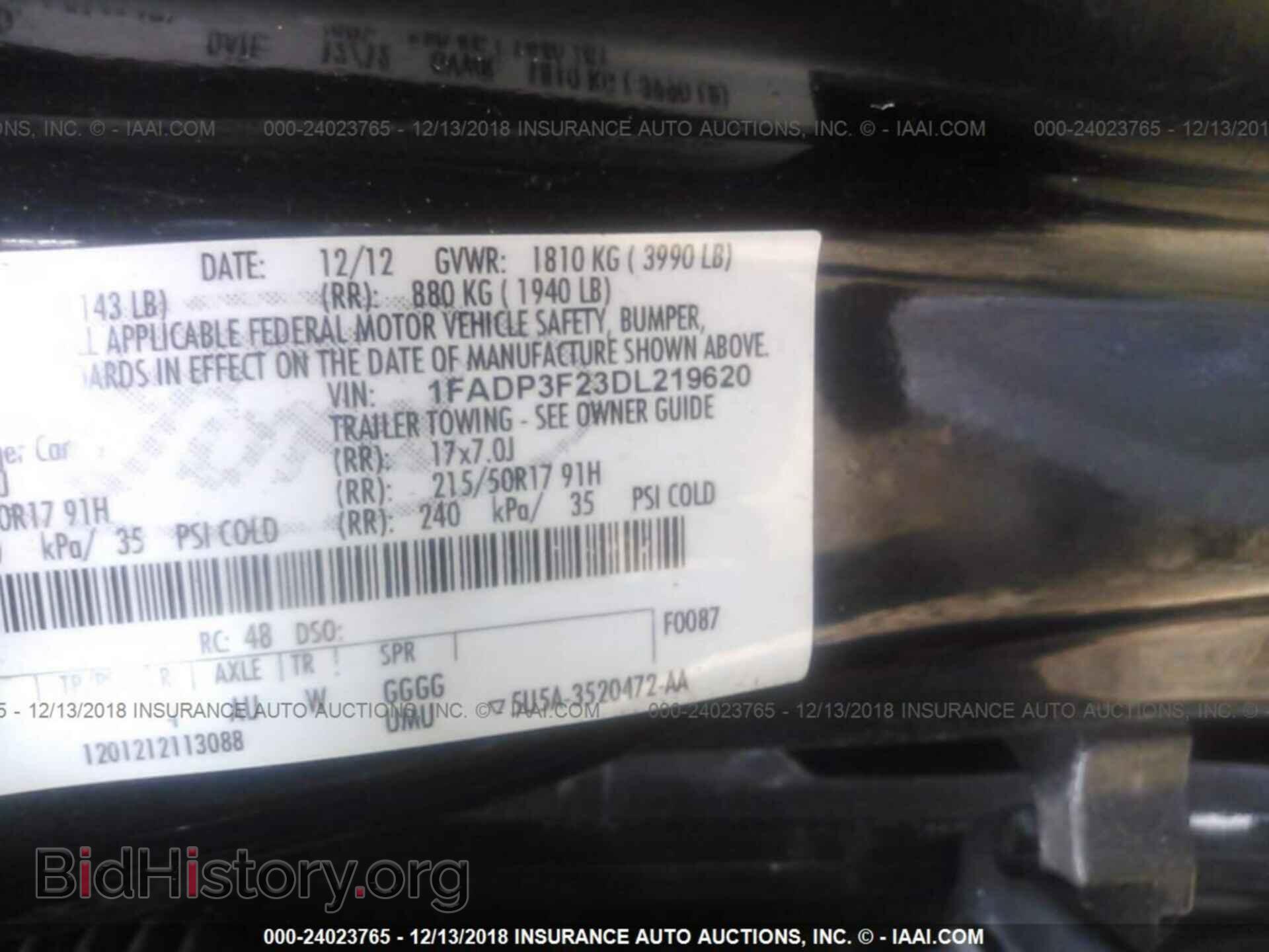 2013 FORD FOCUS - VIN: 1FADP3F23DL219620 - Photo 9