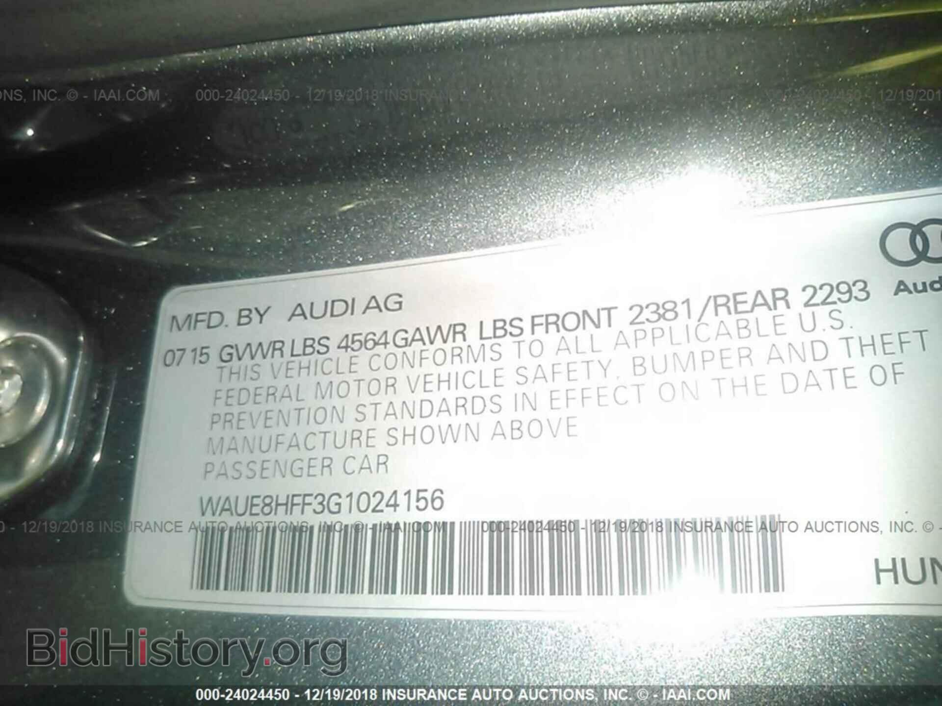 2016 AUDI A3 - VIN: WAUE8HFF3G1024156 - Photo 9