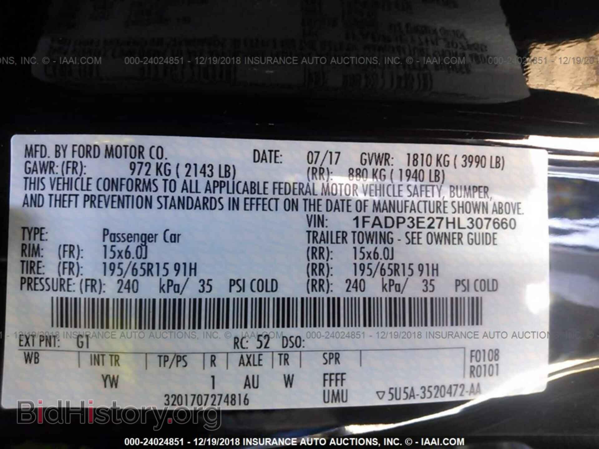 2017 FORD FOCUS - VIN: 1FADP3E27HL307660 - Photo 9