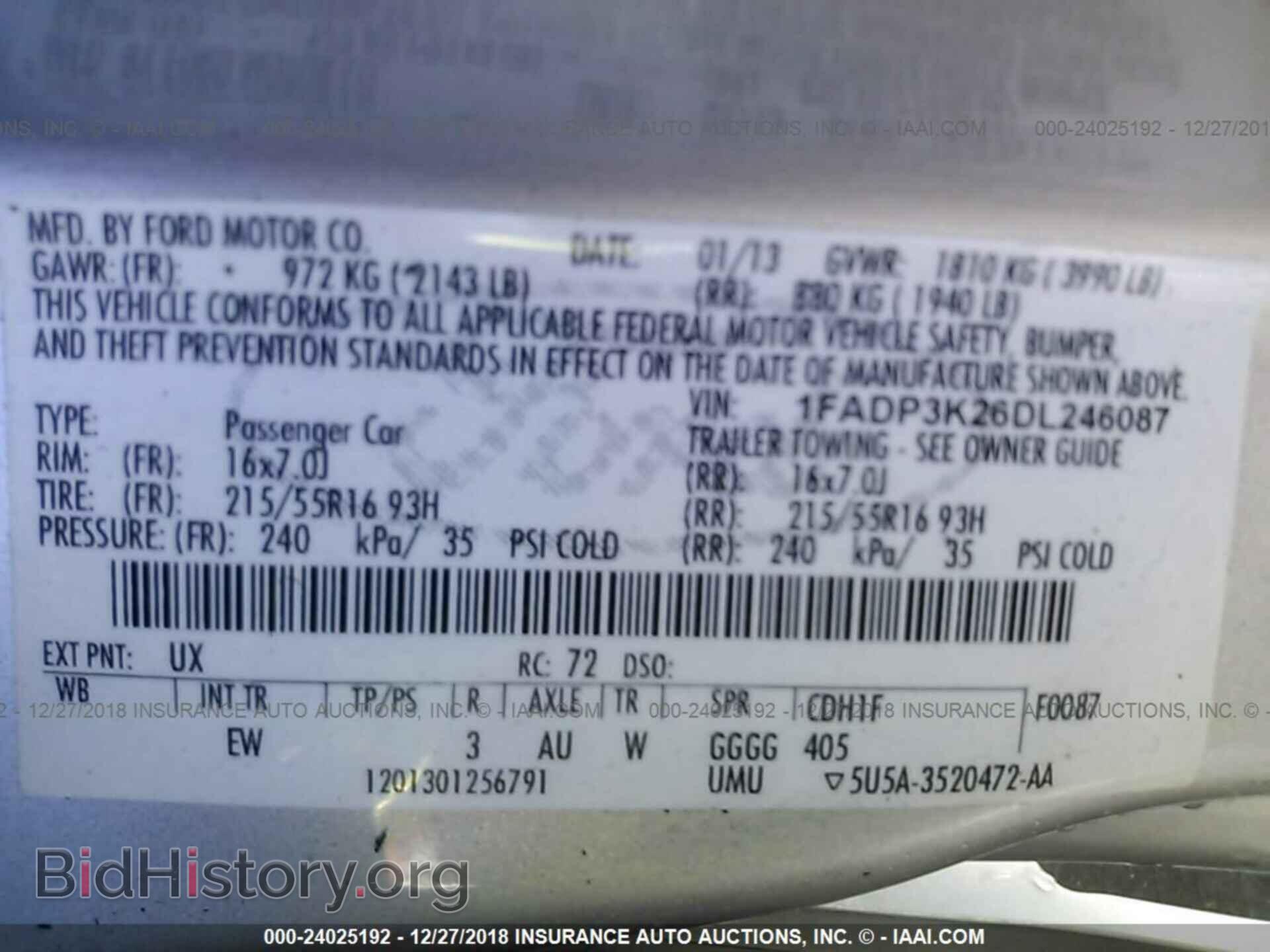 2013 FORD FOCUS - VIN: 1FADP3K26DL246087 - Фото 9