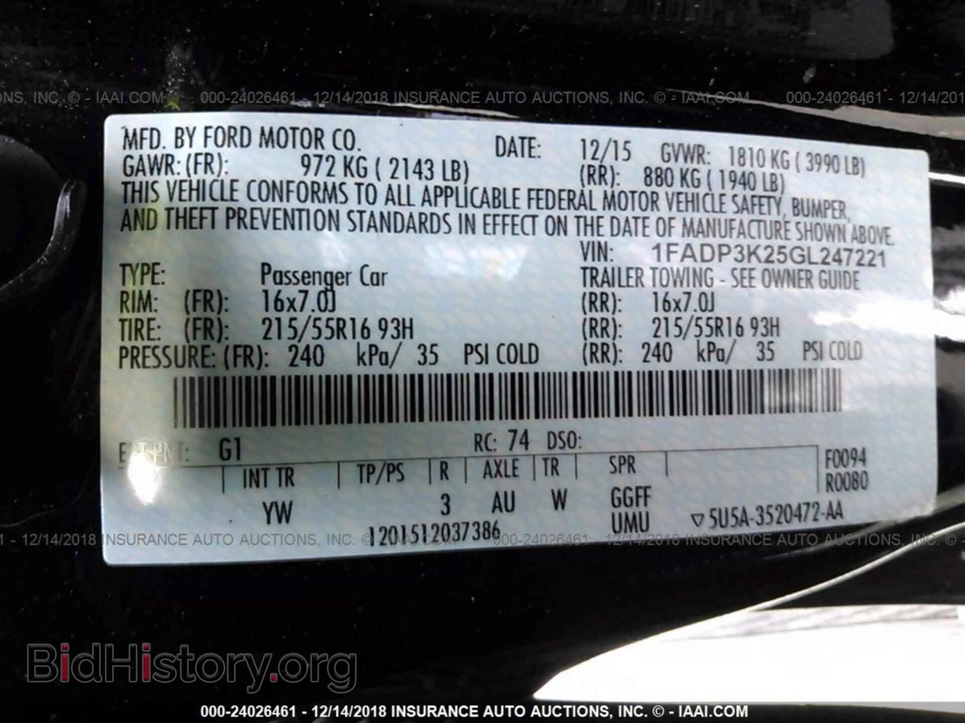 2016 FORD FOCUS - VIN: 1FADP3K25GL247221 - Photo 9