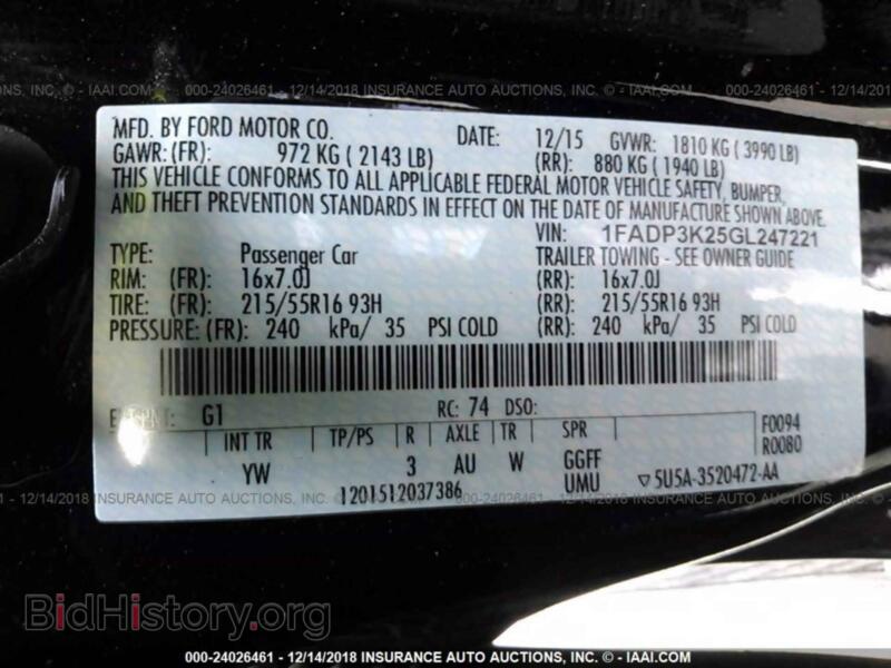 2016 Ford FOCUS (VIN 1FADP3K25GL247221) — фото 9 из 10