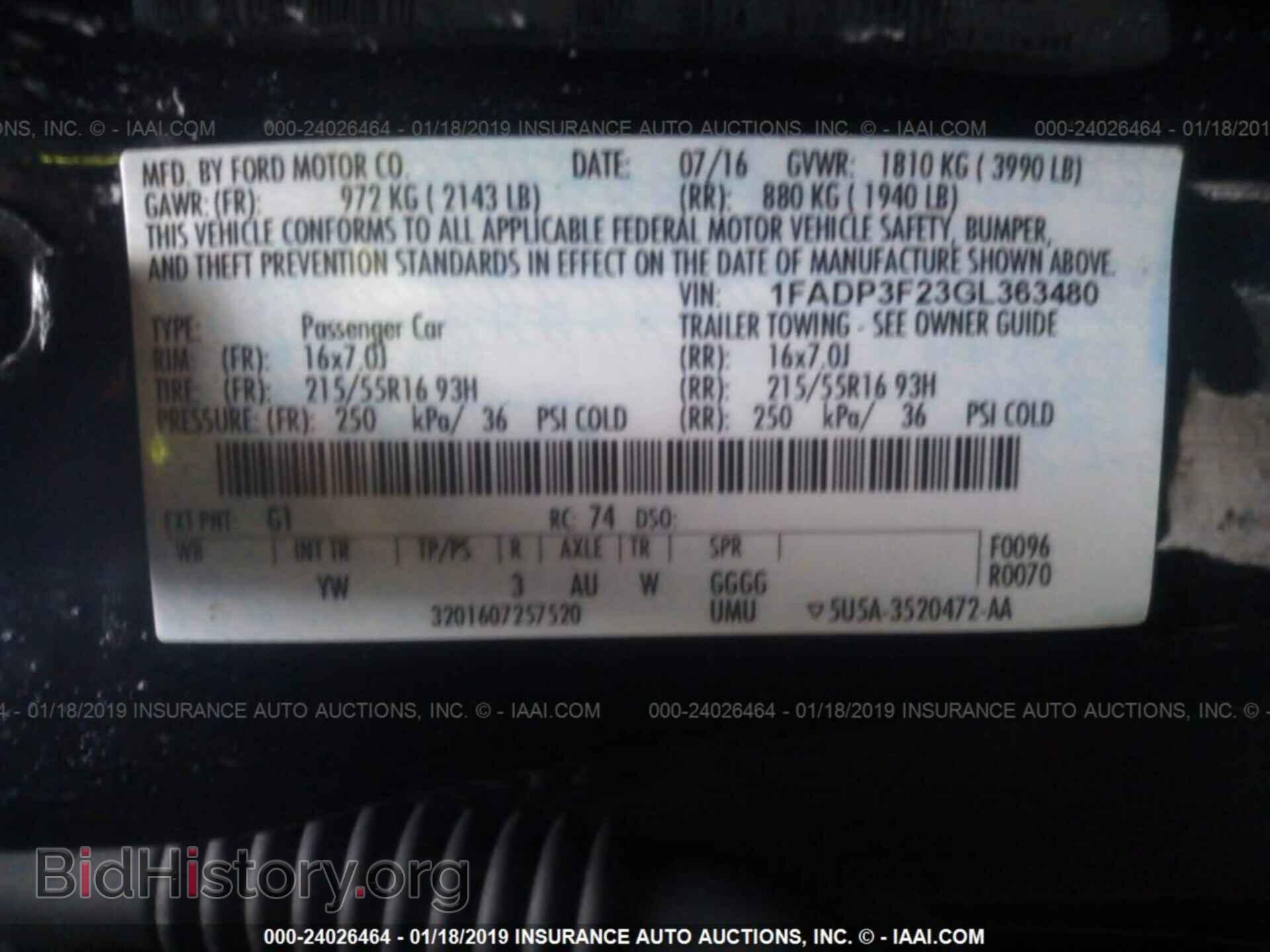 2016 FORD FOCUS - VIN: 1FADP3F23GL363480 - Photo 9