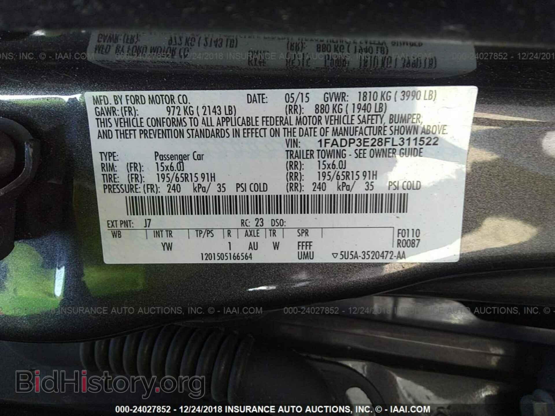 2015 FORD FOCUS - VIN: 1FADP3E28FL311522 - Photo 9