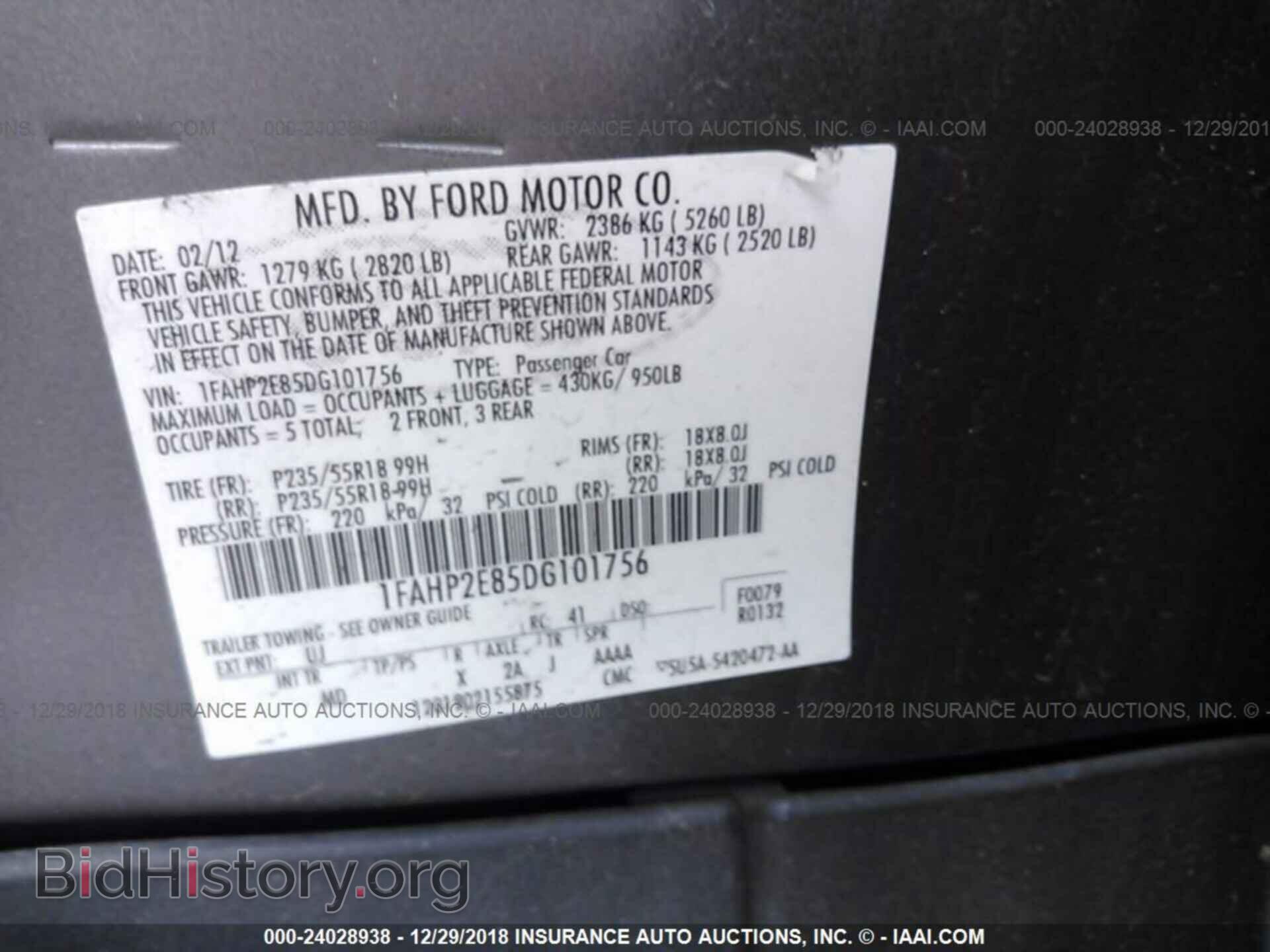 2013 FORD TAURUS - VIN: 1FAHP2E85DG101756 - Photo 9