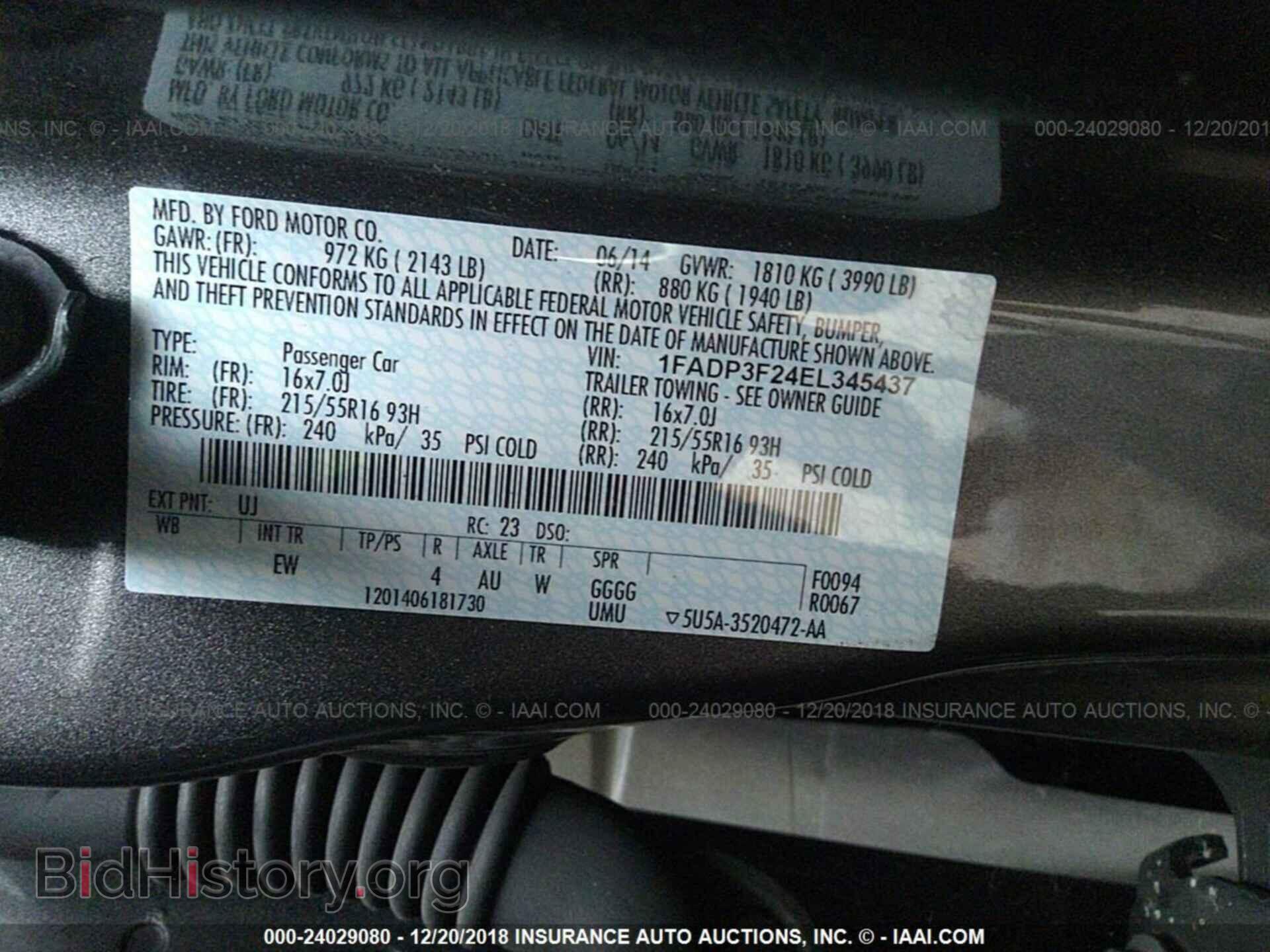 2014 FORD FOCUS - VIN: 1FADP3F24EL345437 - Photo 9