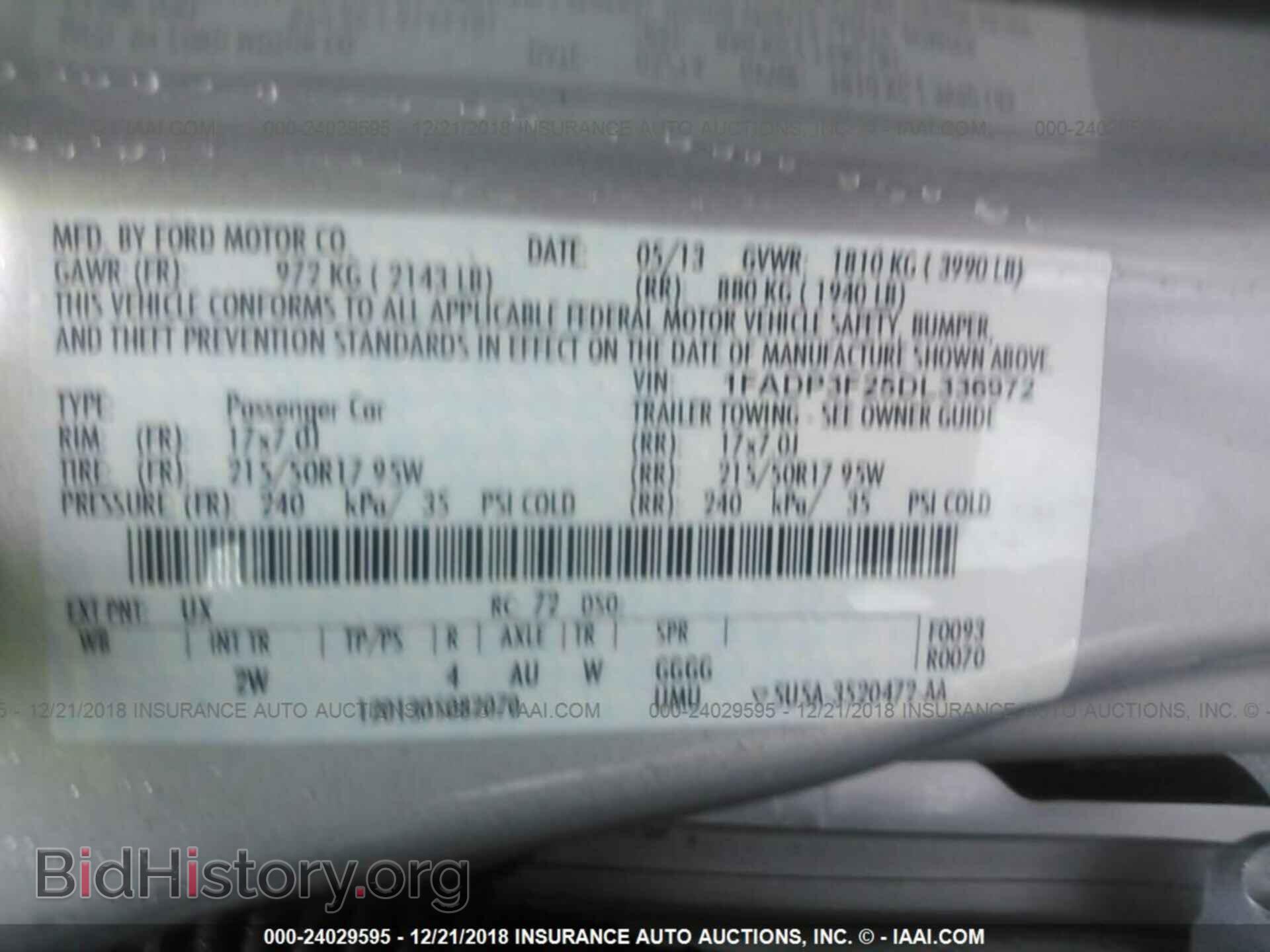 2013 FORD FOCUS - VIN: 1FADP3F25DL336972 - Photo 9