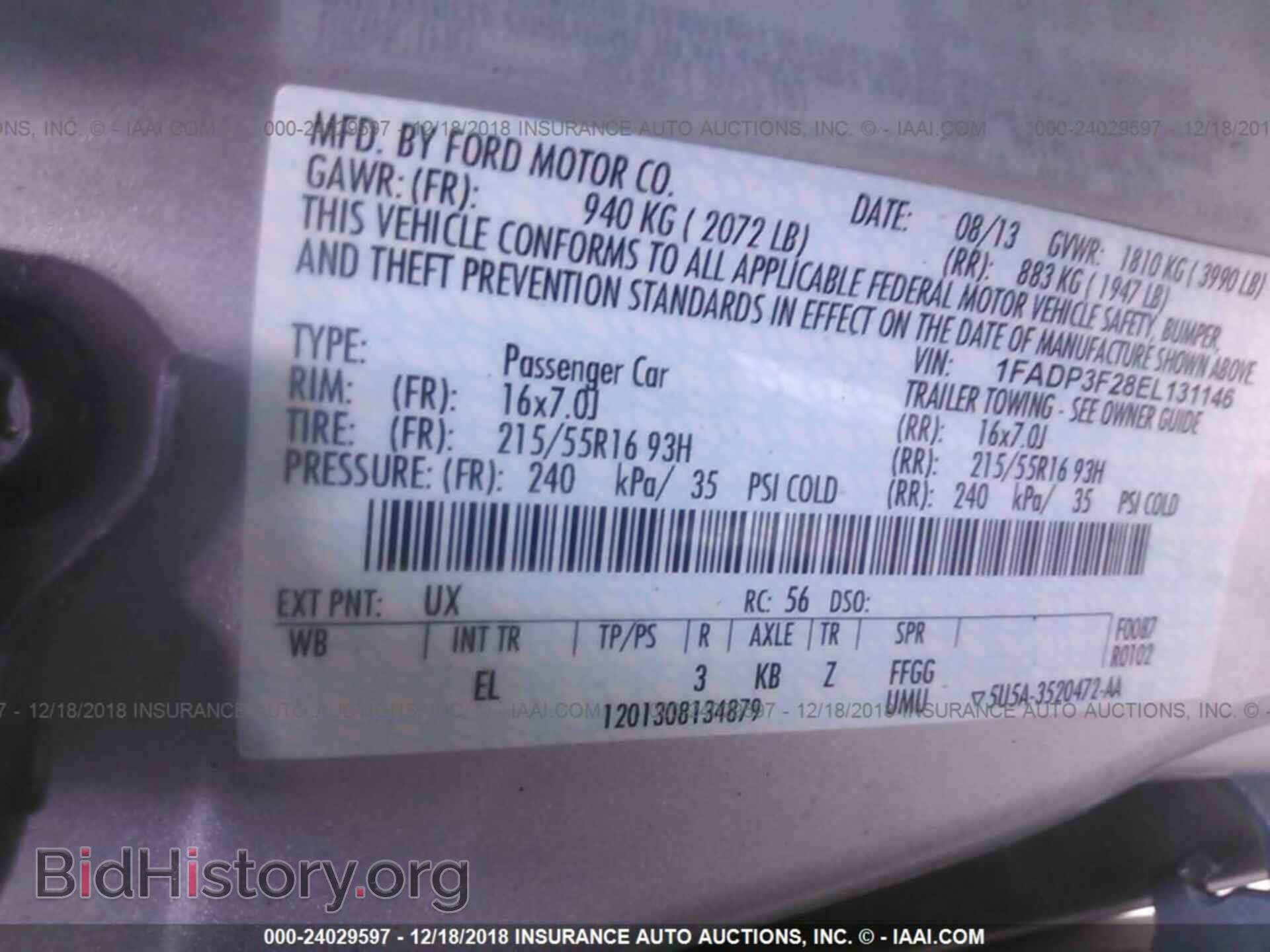 2014 FORD FOCUS - VIN: 1FADP3F28EL131146 - Photo 9