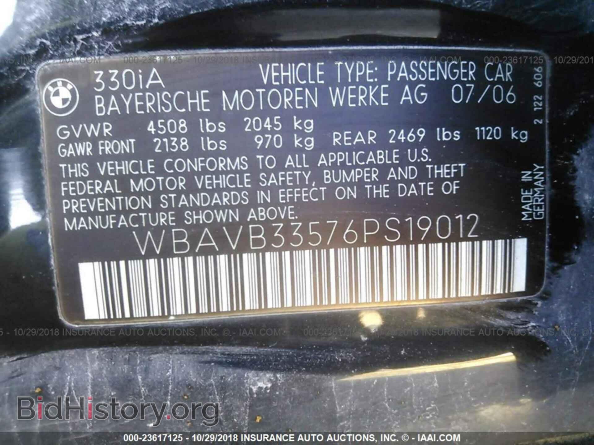 2006 BMW 330 - VIN: WBAVB33576PS19012 - Photo 9