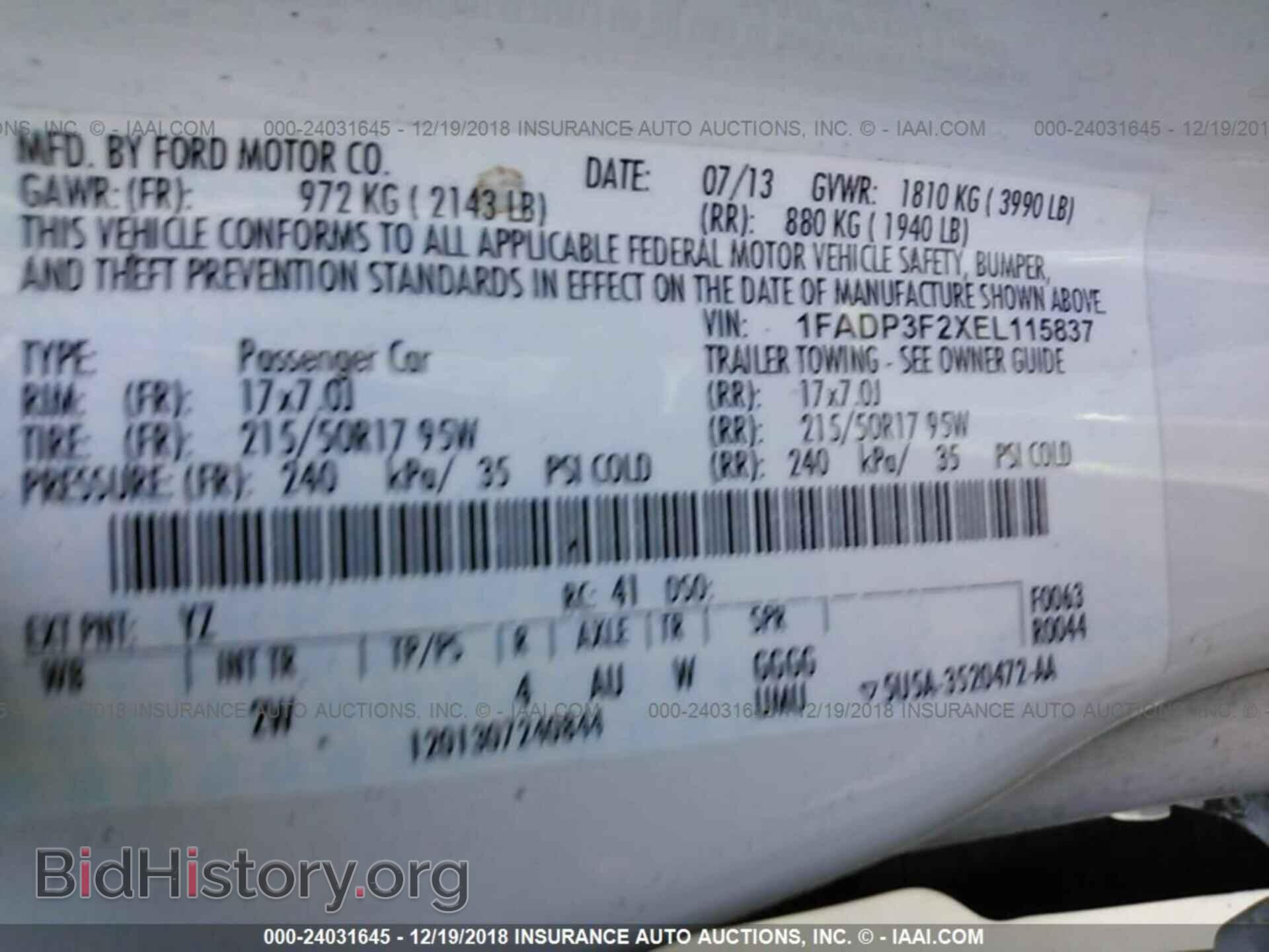 2014 FORD FOCUS - VIN: 1FADP3F2XEL115837 - Photo 9