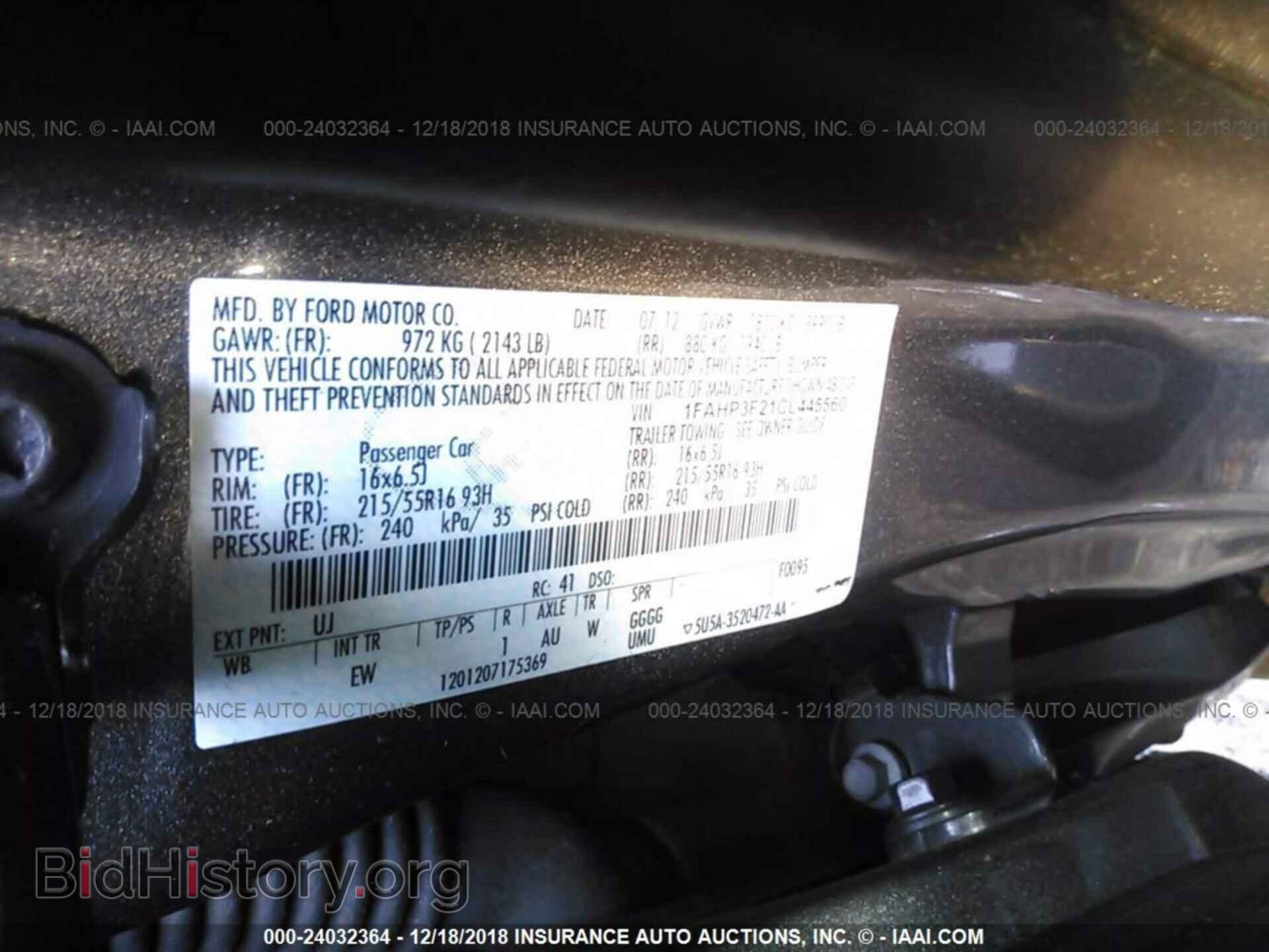 2012 FORD FOCUS - VIN: 1FAHP3F21CL445560 - Фото 9