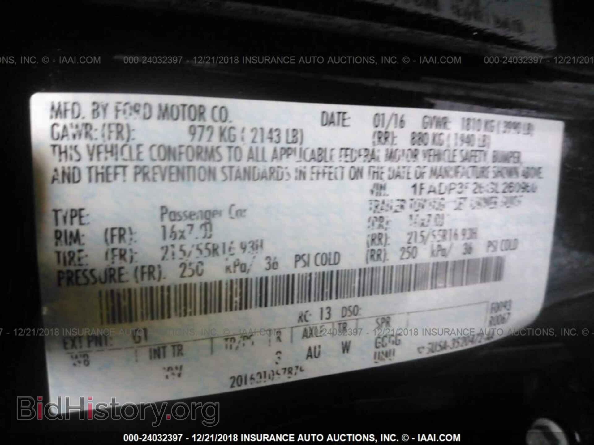 2016 FORD FOCUS - VIN: 1FADP3F26GL260960 - Photo 9