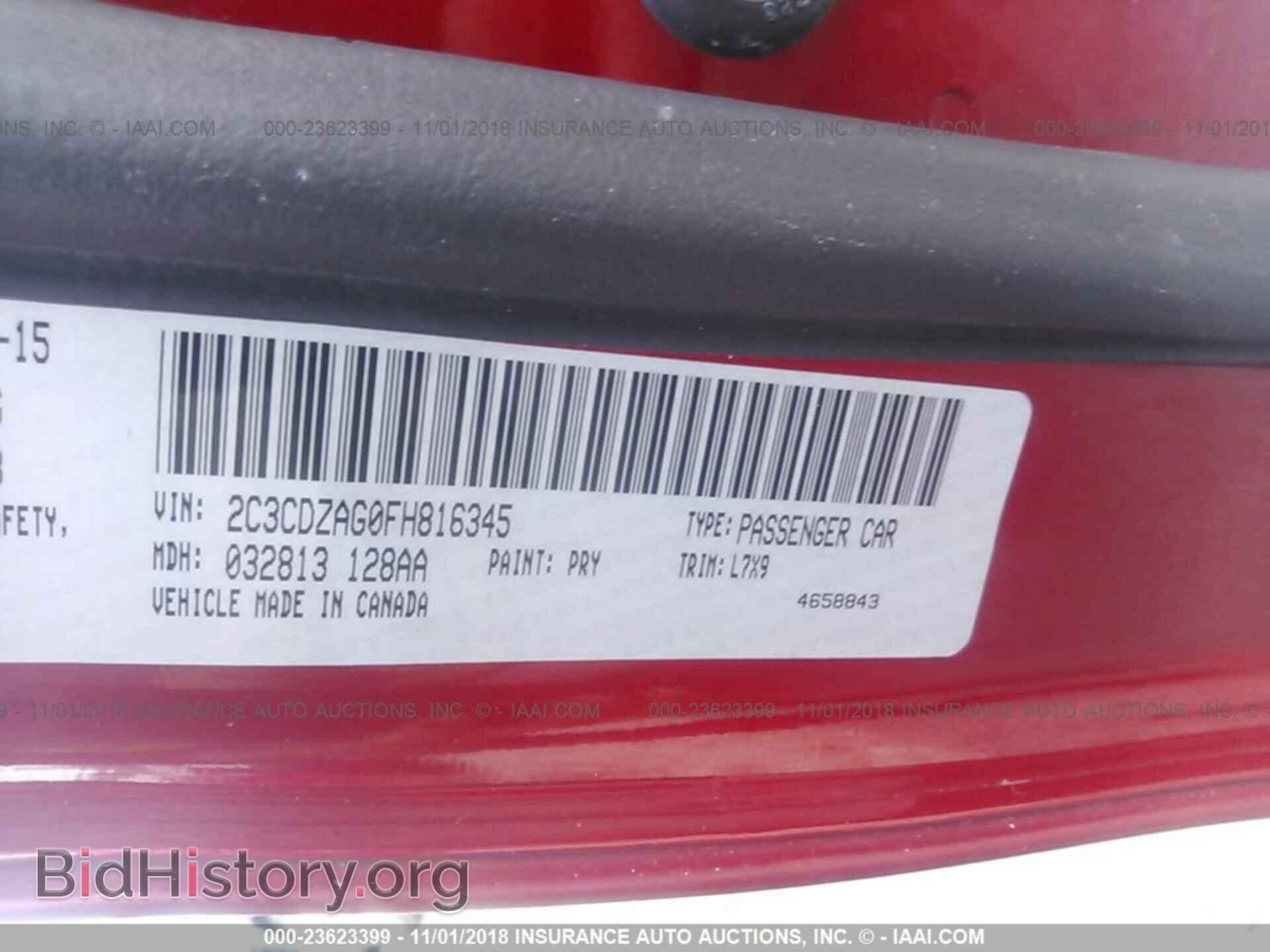 2015 DODGE CHALLENGER - VIN: 2C3CDZAG0FH816345 - Photo 9