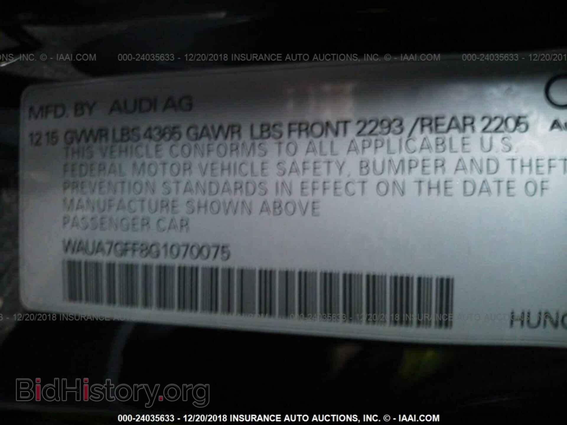 2016 AUDI A3 - VIN: WAUA7GFF8G1070075 - Photo 9